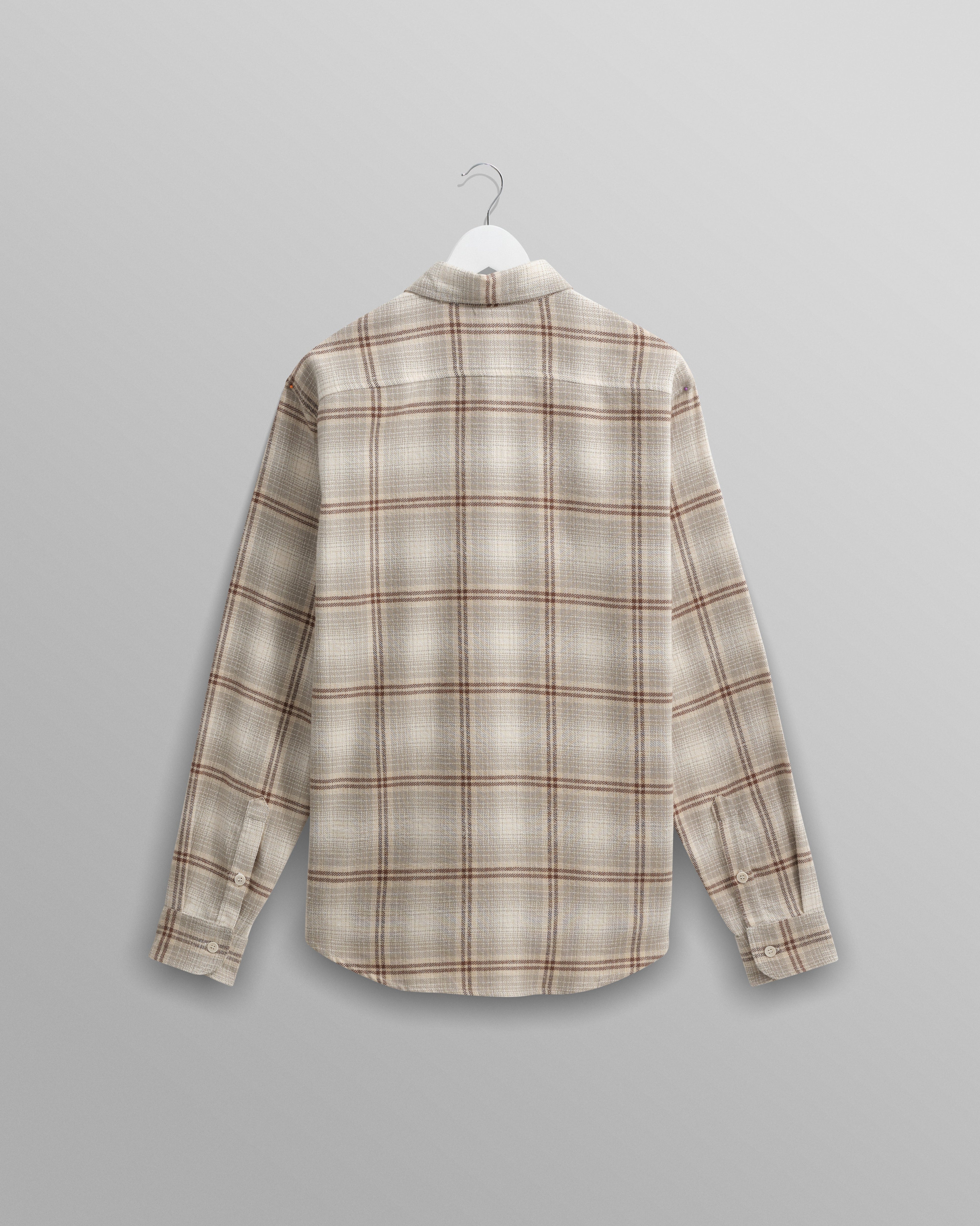 Shelly - Sage And Ecru Ombre Flannel Shirt