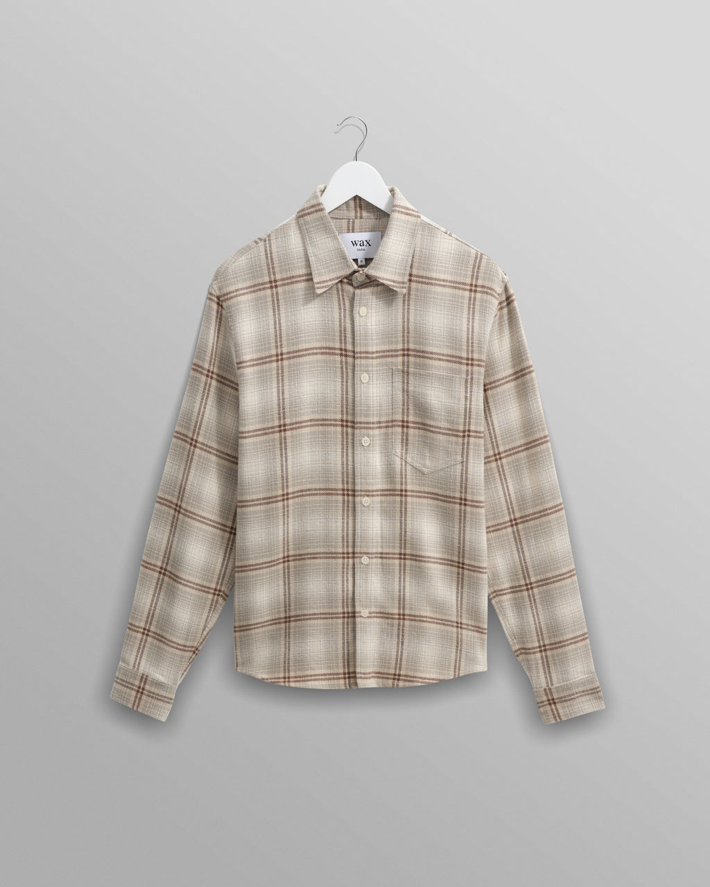 Shelly - Sage And Ecru Ombre Flannel Shirt
