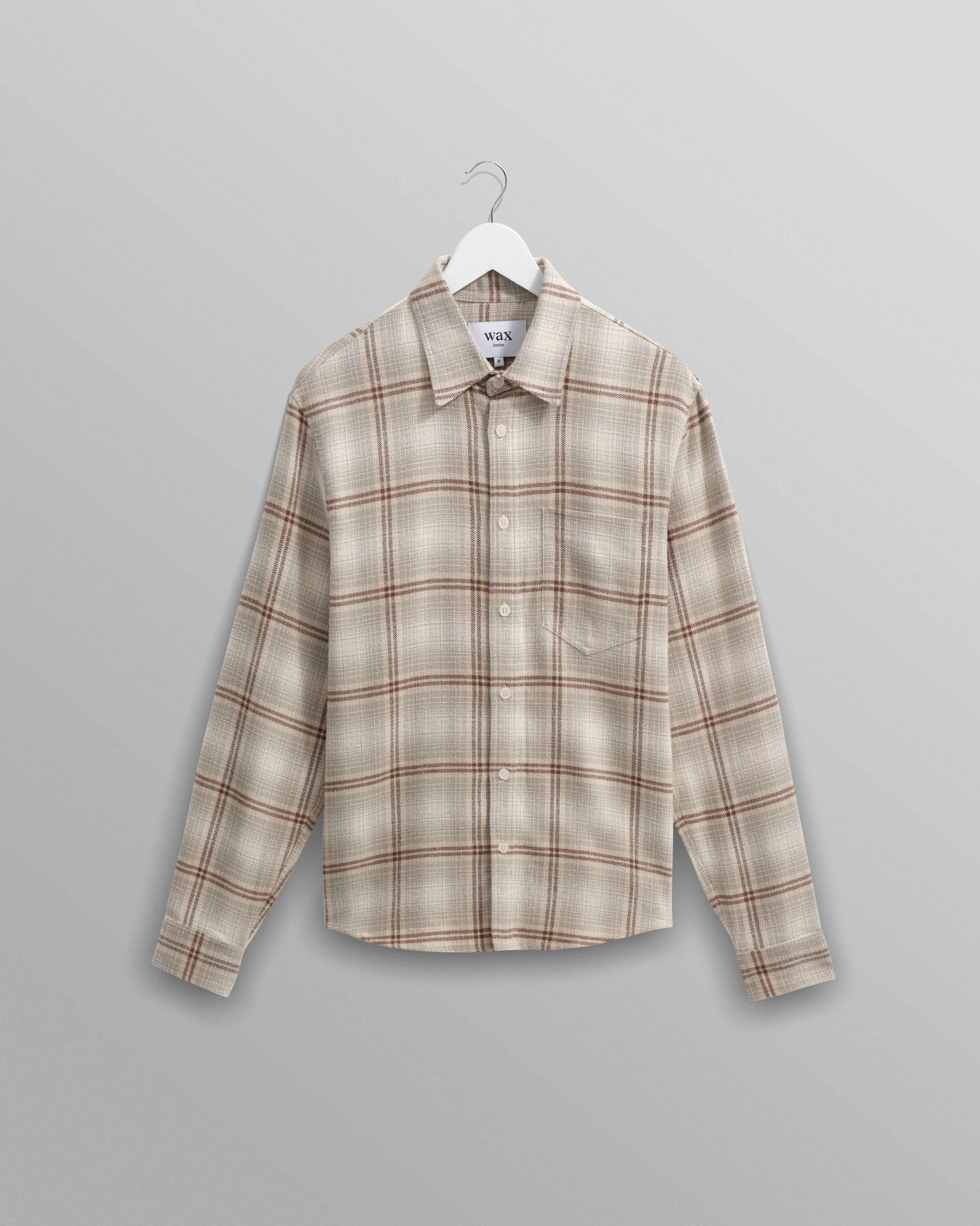 Shelly - Sage And Ecru Ombre Flannel Shirt