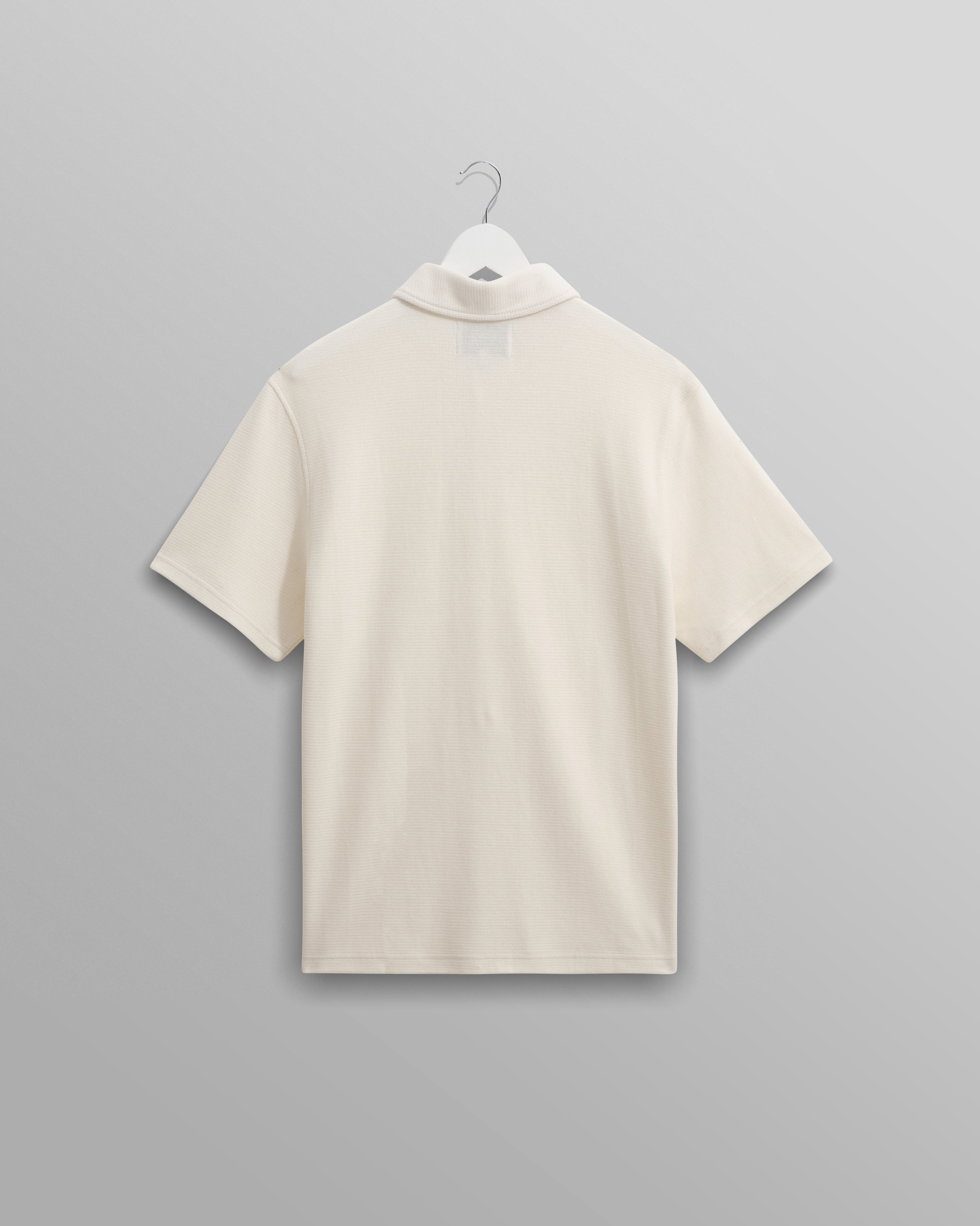 Shore - Ecru Textured Organic Cotton Polo Shirt