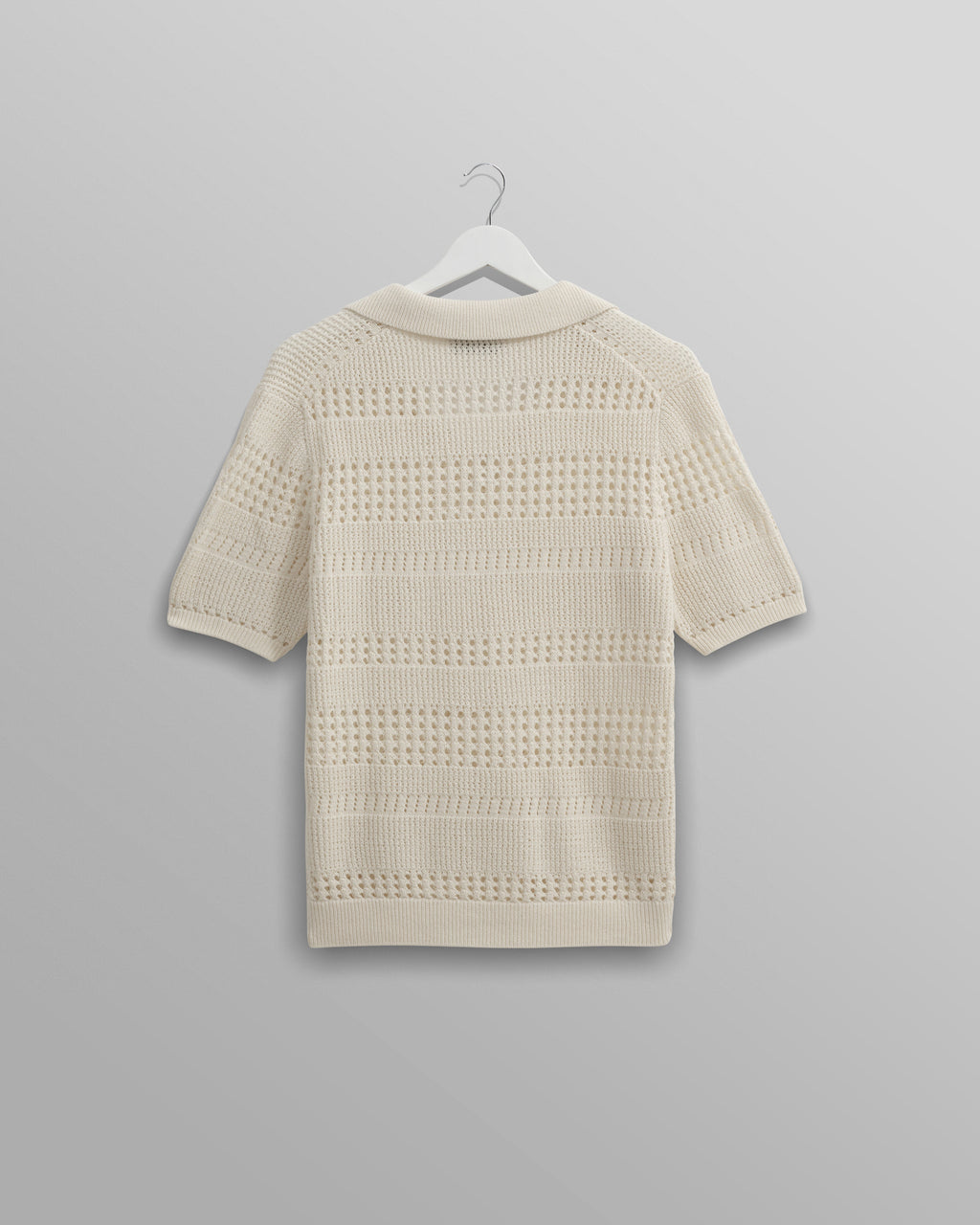 Siena - Ecru Pointelle Knitted Polo