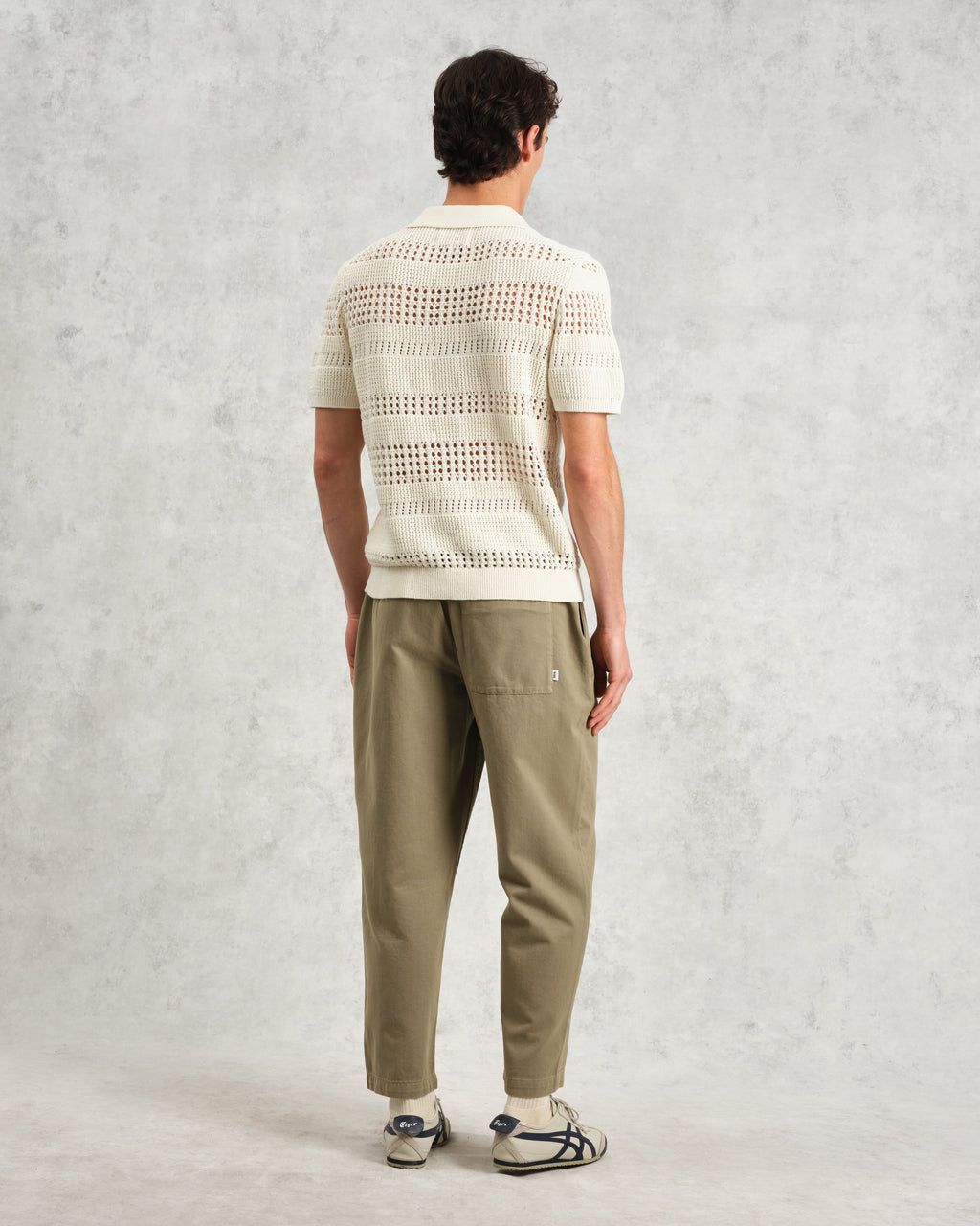 Siena - Ecru Pointelle Knitted Polo