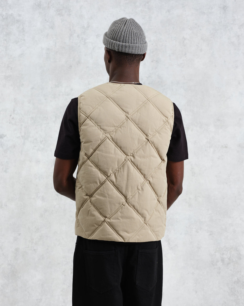 Skye - Khaki Quilted Nylon Gilet