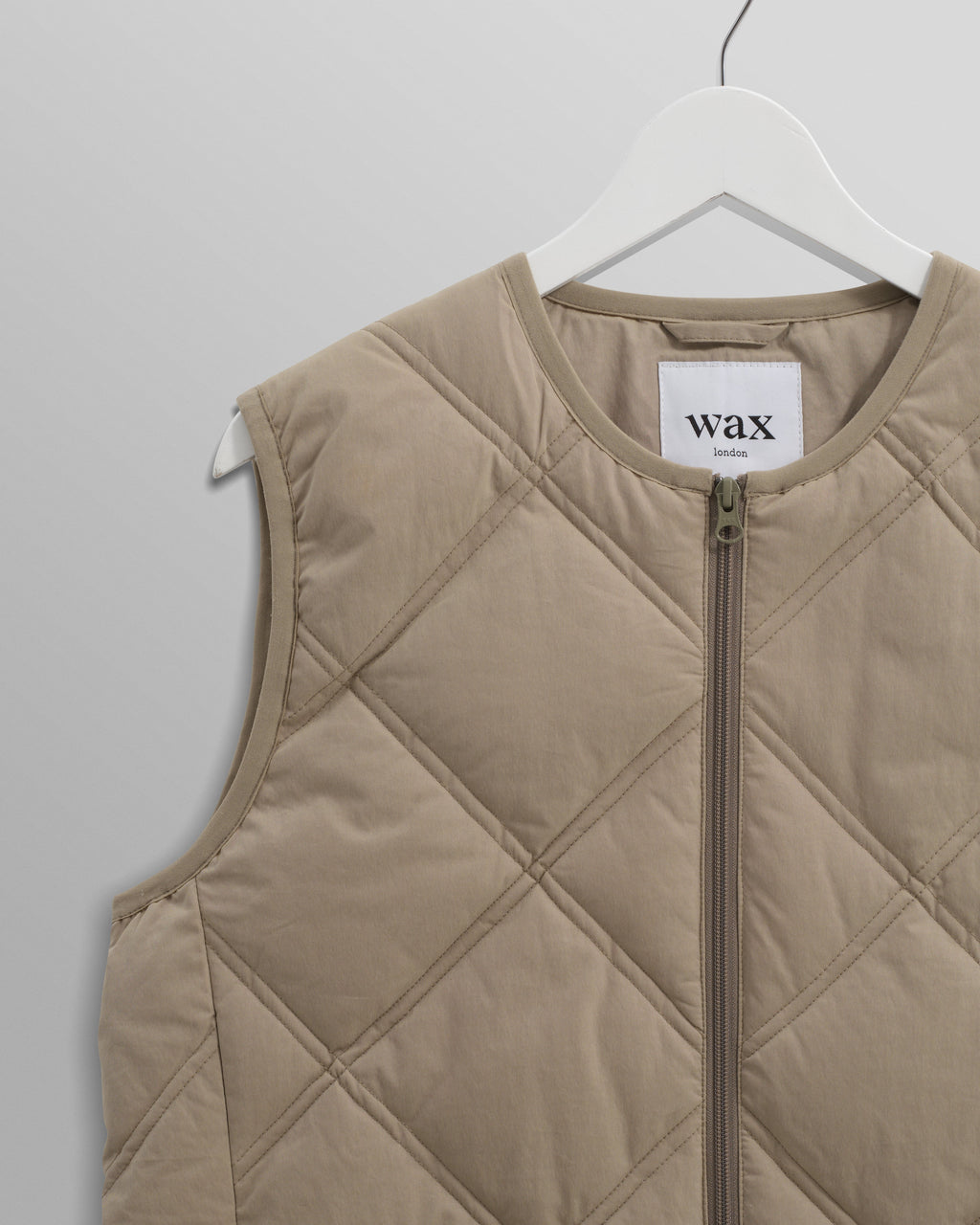 Skye - Khaki Quilted Nylon Gilet