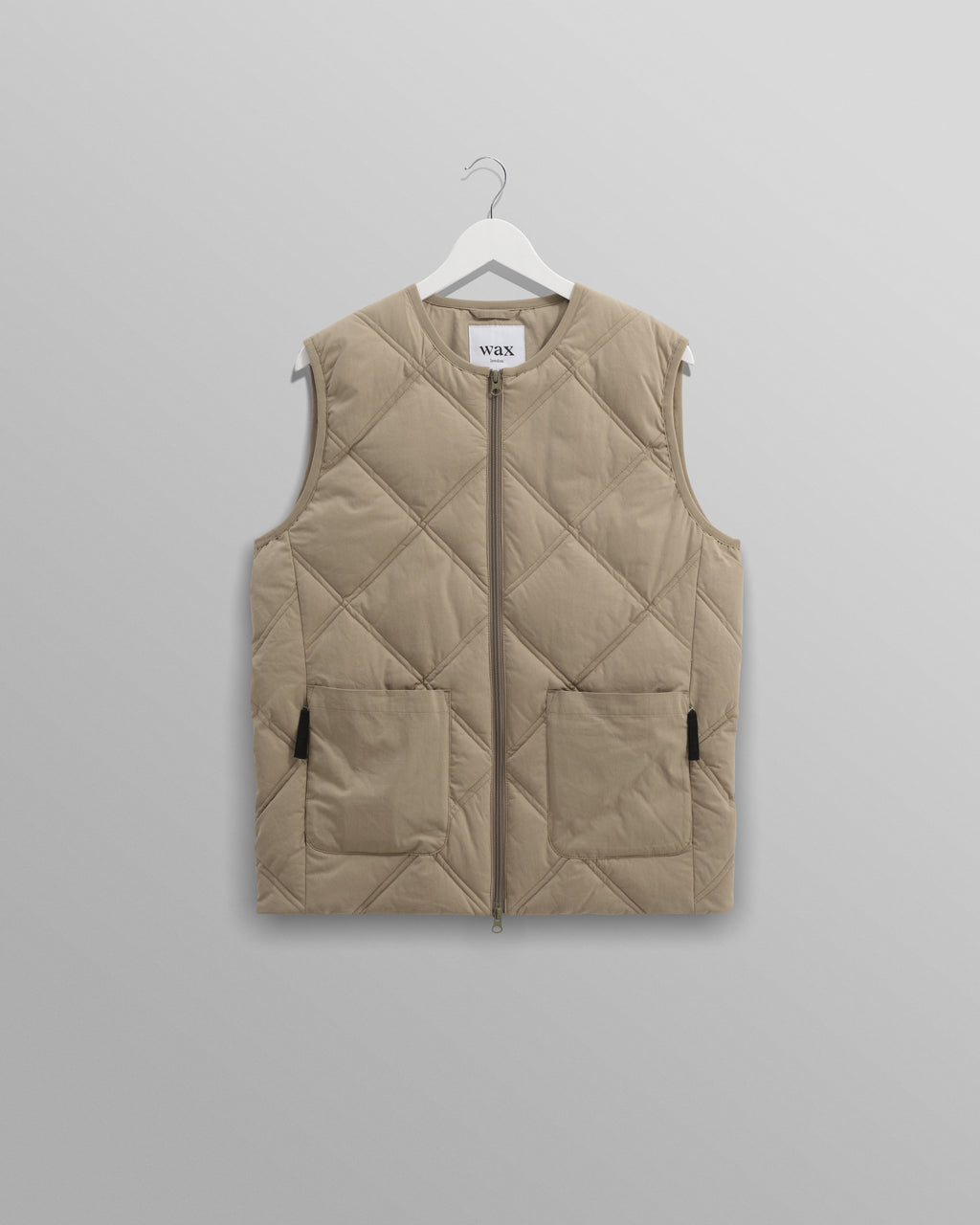 Skye - Khaki Quilted Nylon Gilet