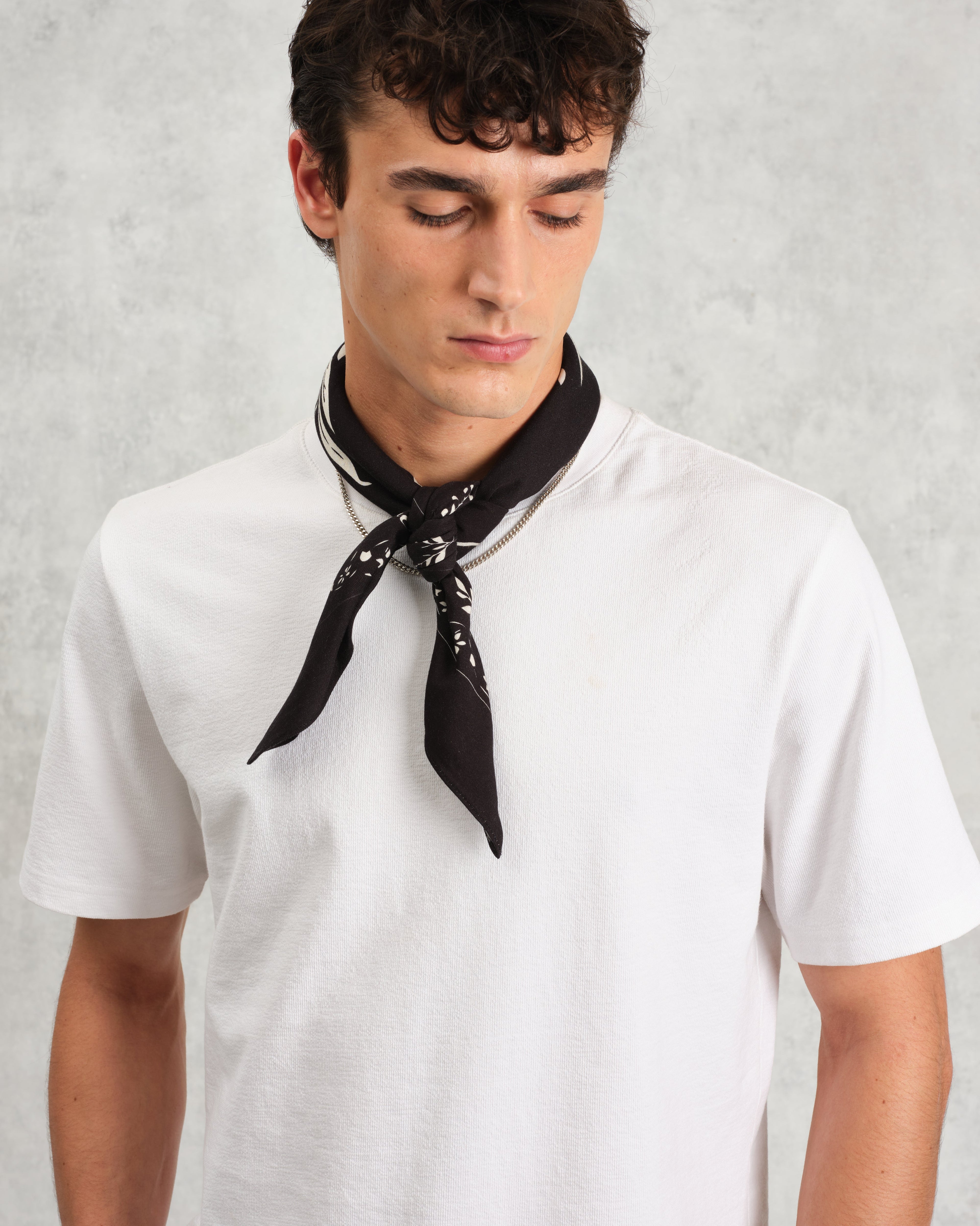 Sloane - Black Floral Neck Scarf