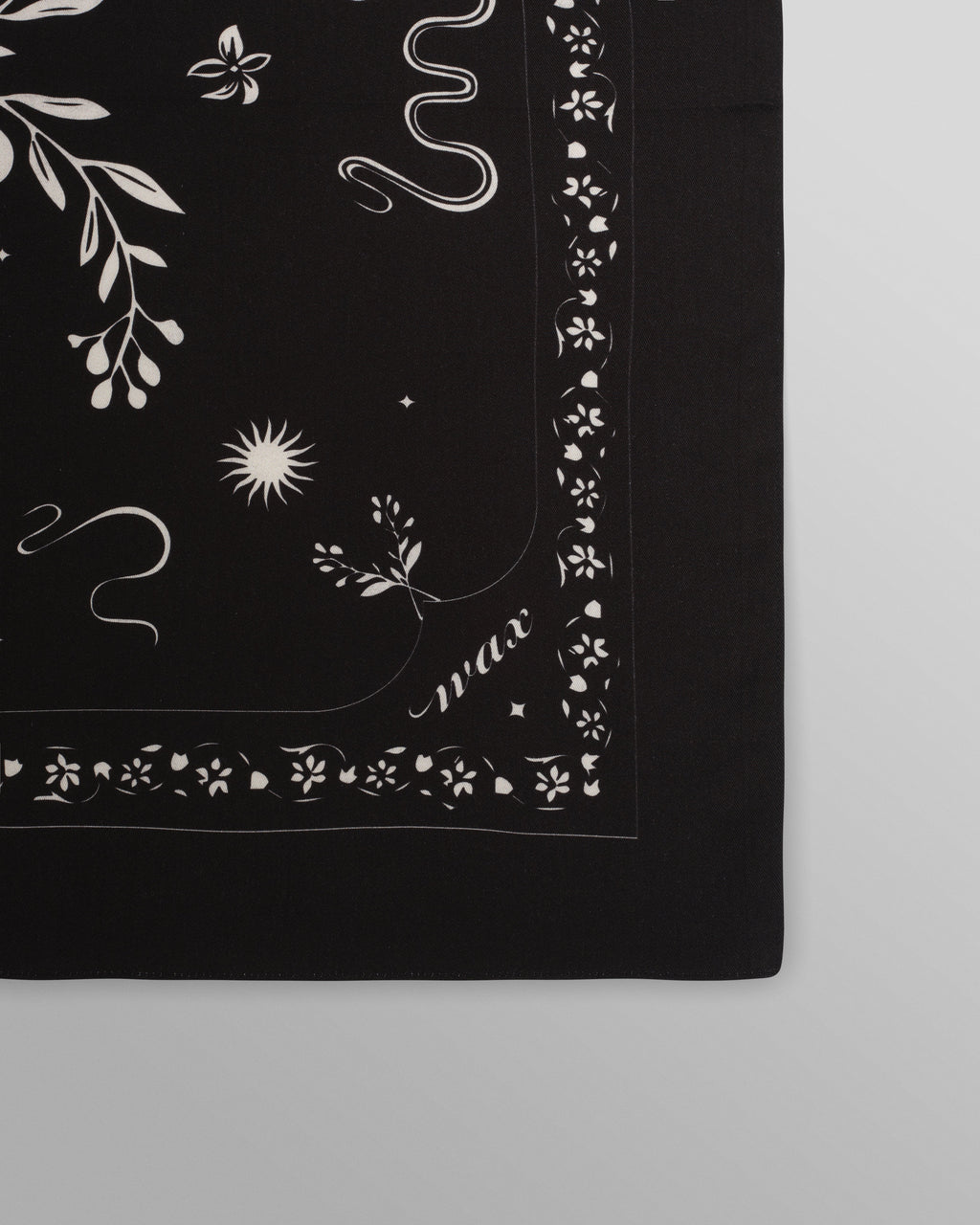 Sloane - Black Floral Neck Scarf