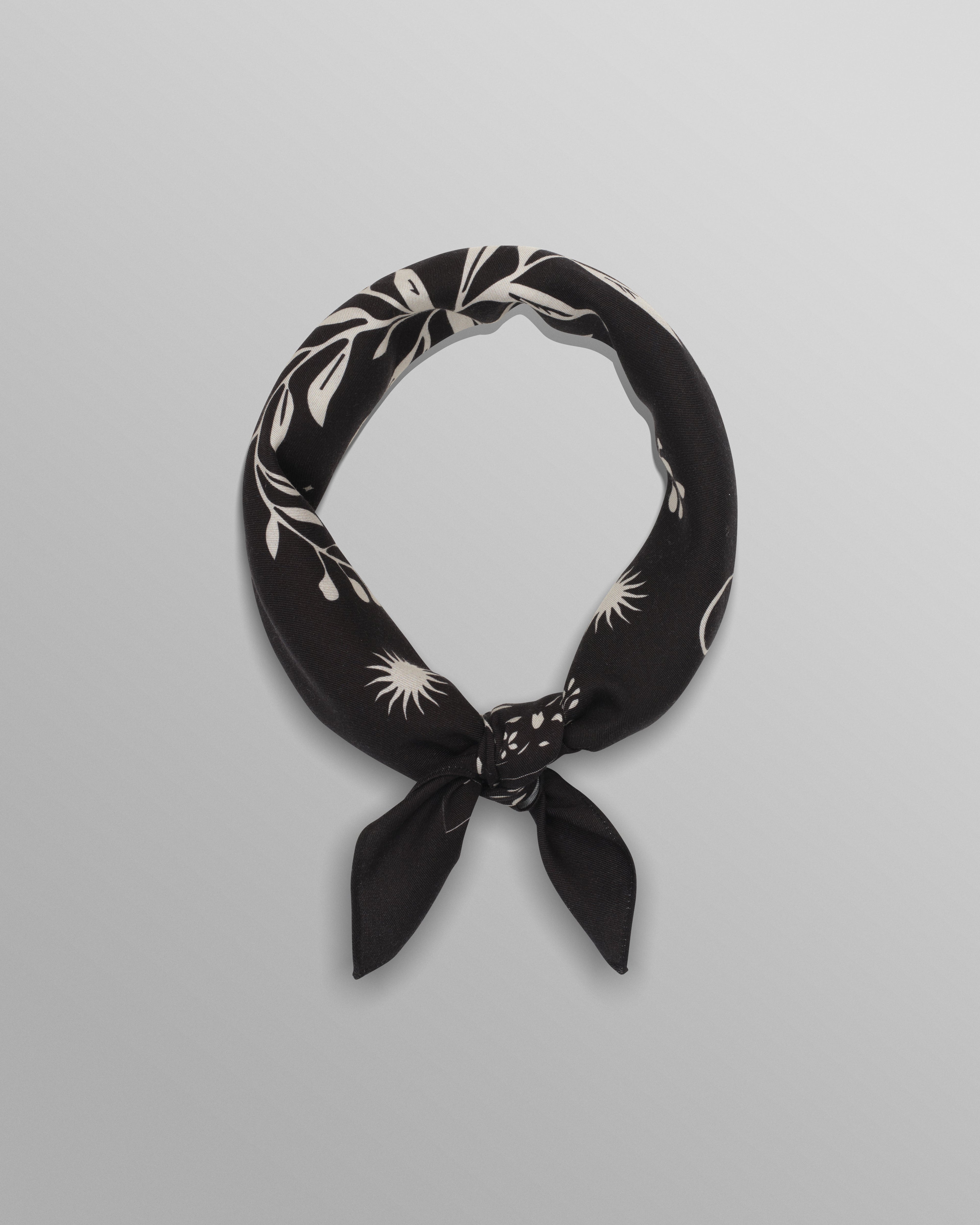Sloane - Black Floral Neck Scarf