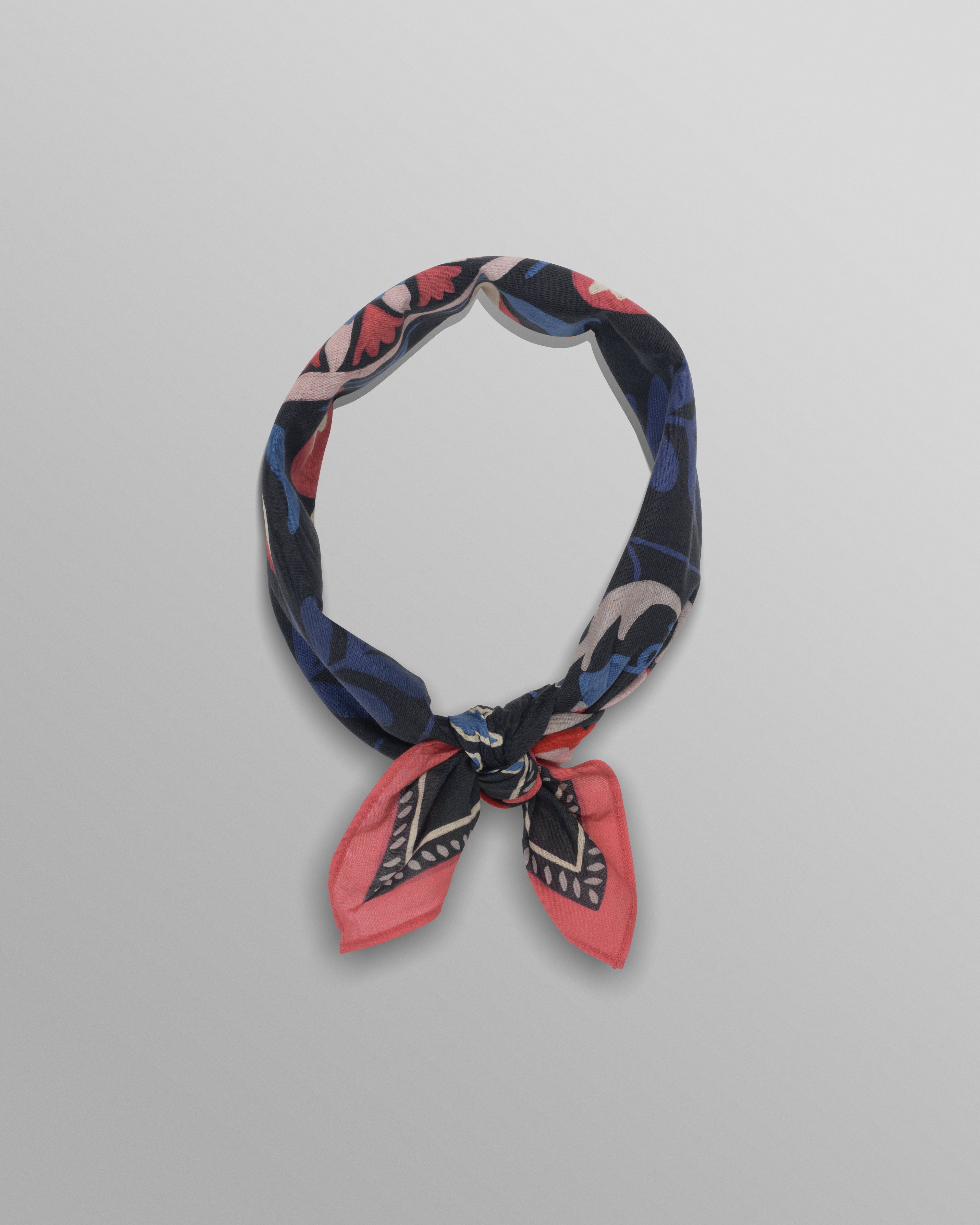 Sloane - Multicolour Floral Tile Neck Scarf