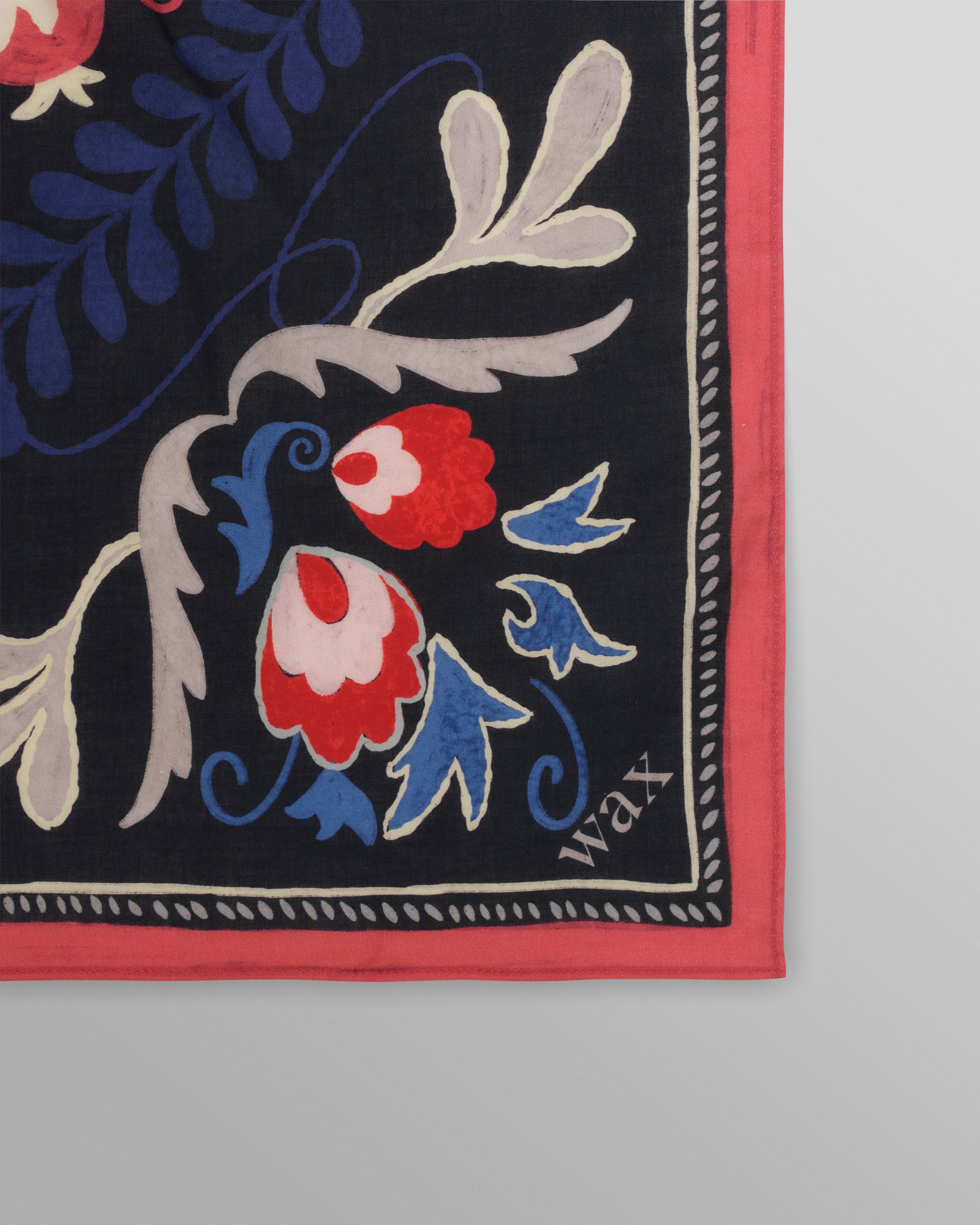 Sloane - Multicolour Floral Tile Neck Scarf
