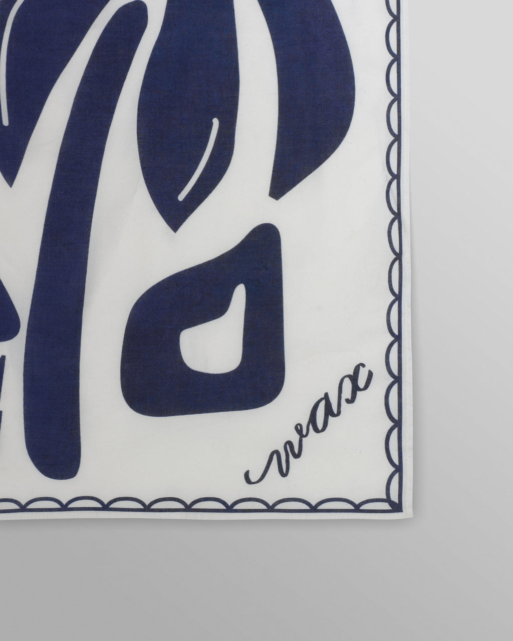 Sloane - Navy And Ecru Scenic Neck Scarf