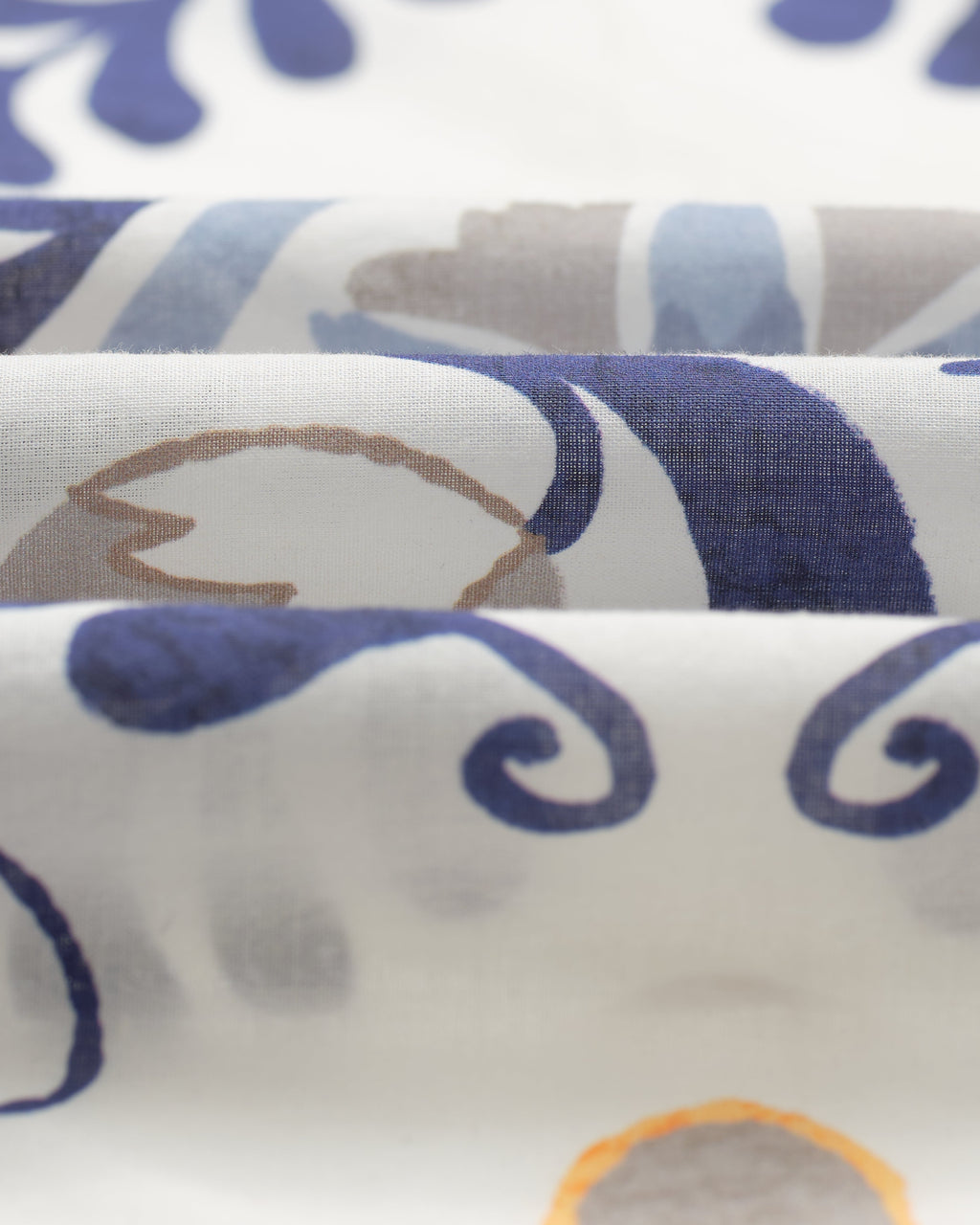 Sloane - Navy And Yellow Floral Tile Neck Scarf