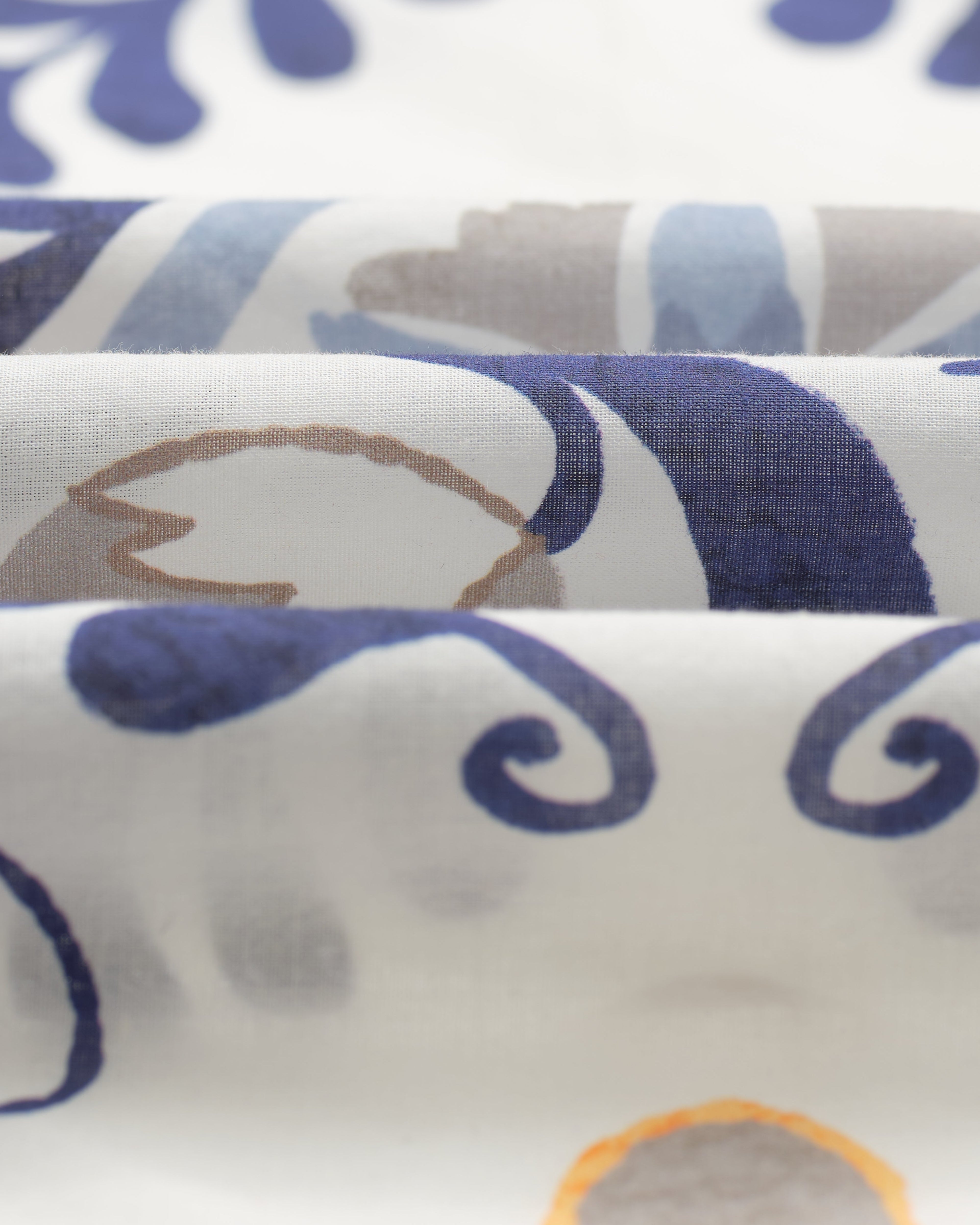 Sloane - Navy And Yellow Floral Tile Neck Scarf