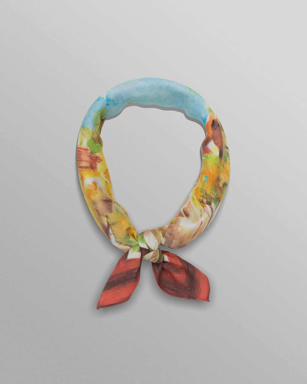 Sloane - Watercolour Abstract Painting Neck Scarf
