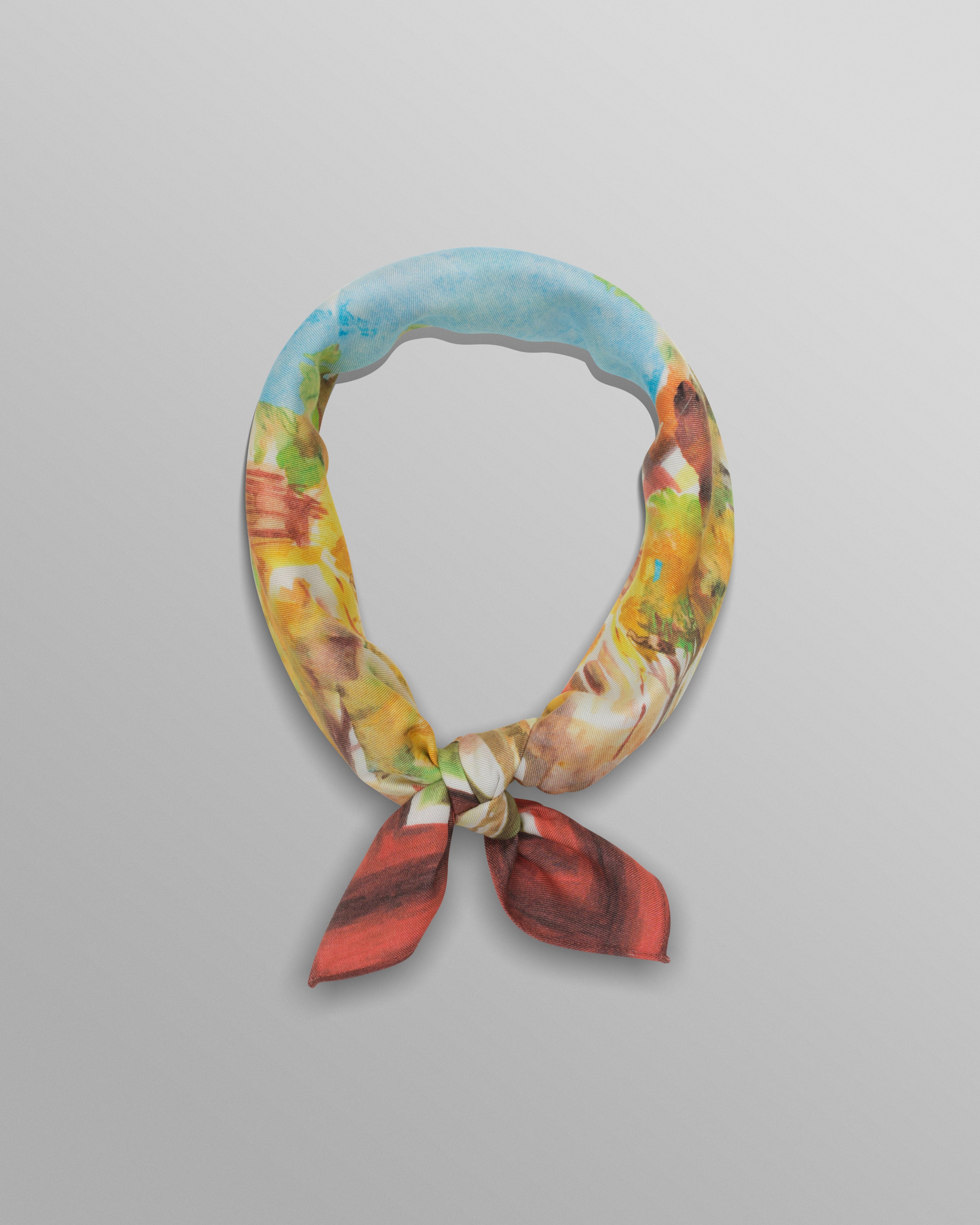 Sloane - Watercolour Abstract Painting Neck Scarf