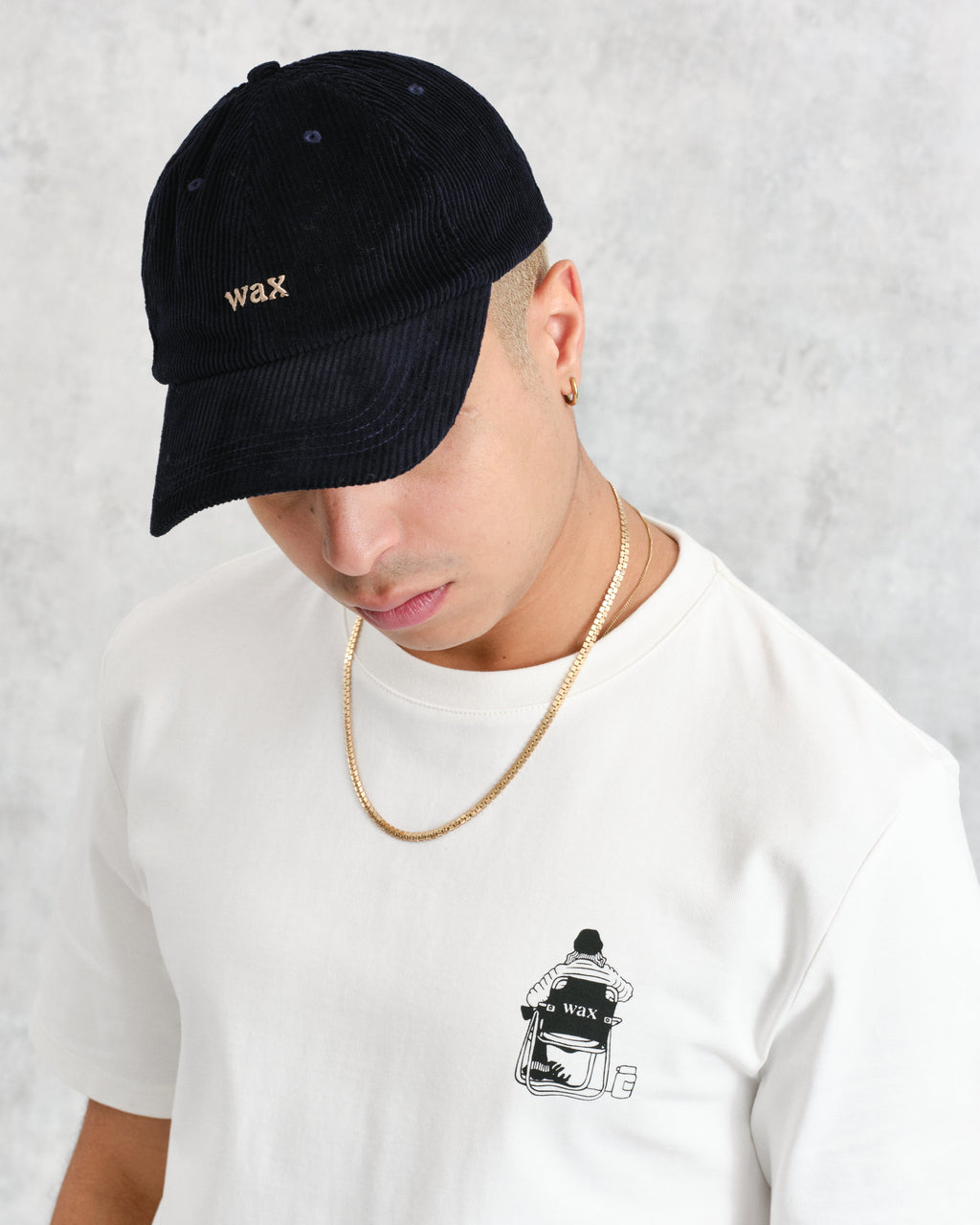 Spencer - Navy Corduroy Sports Cap