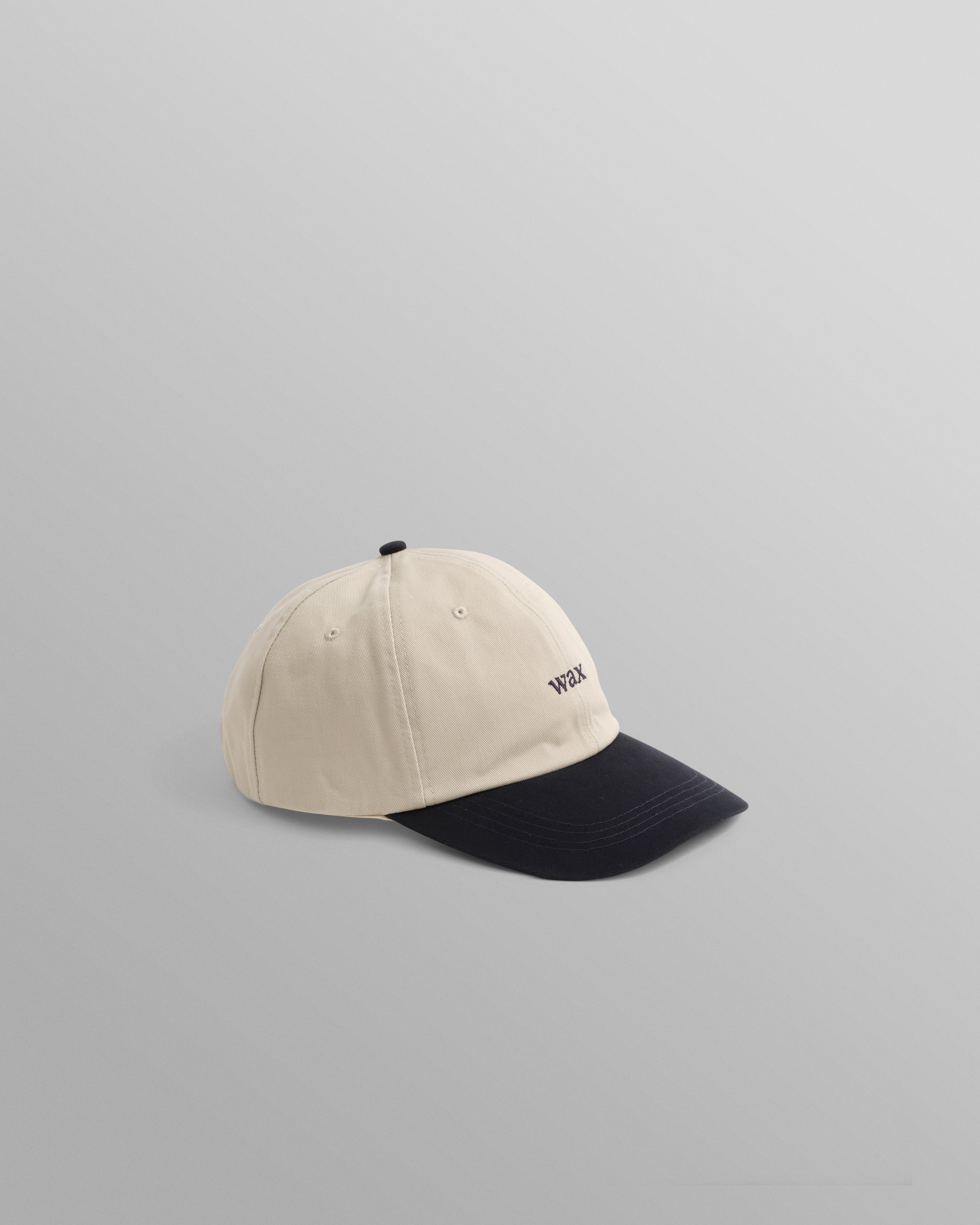 Spencer - Stone/Navy Cotton Sports Cap