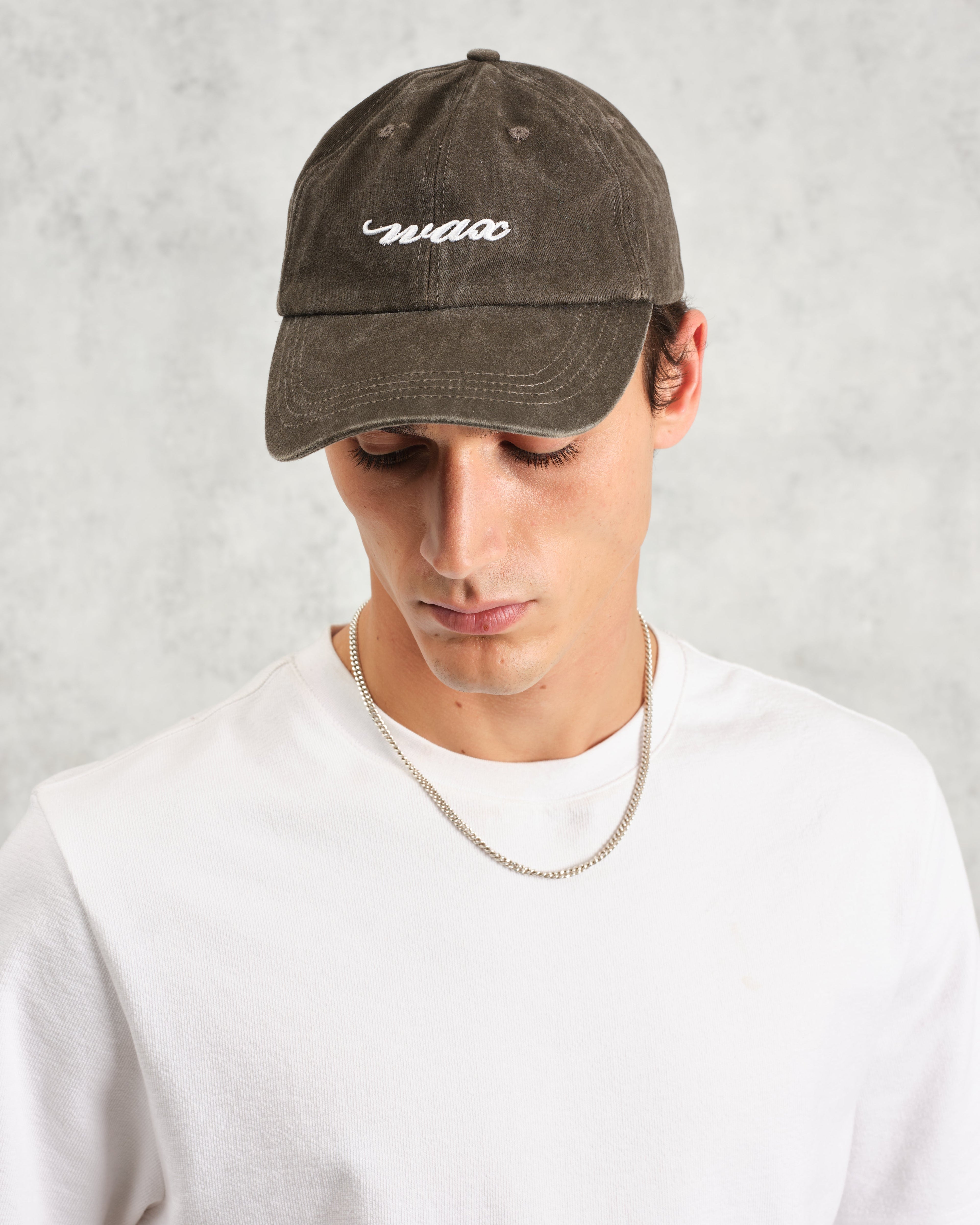 Spencer - Washed Brown Cotton Sports Cap