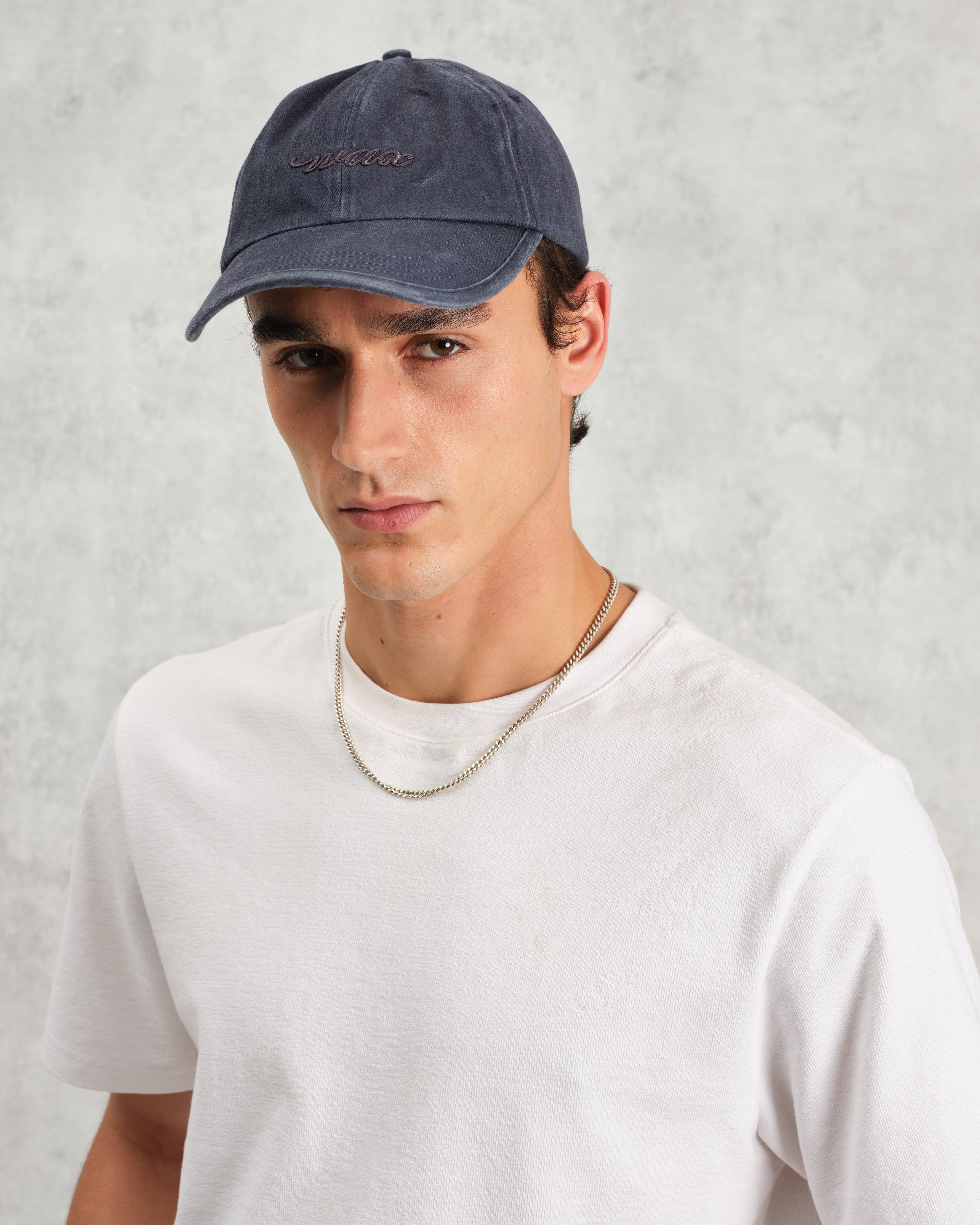 Spencer - Washed Navy Cotton Sports Cap