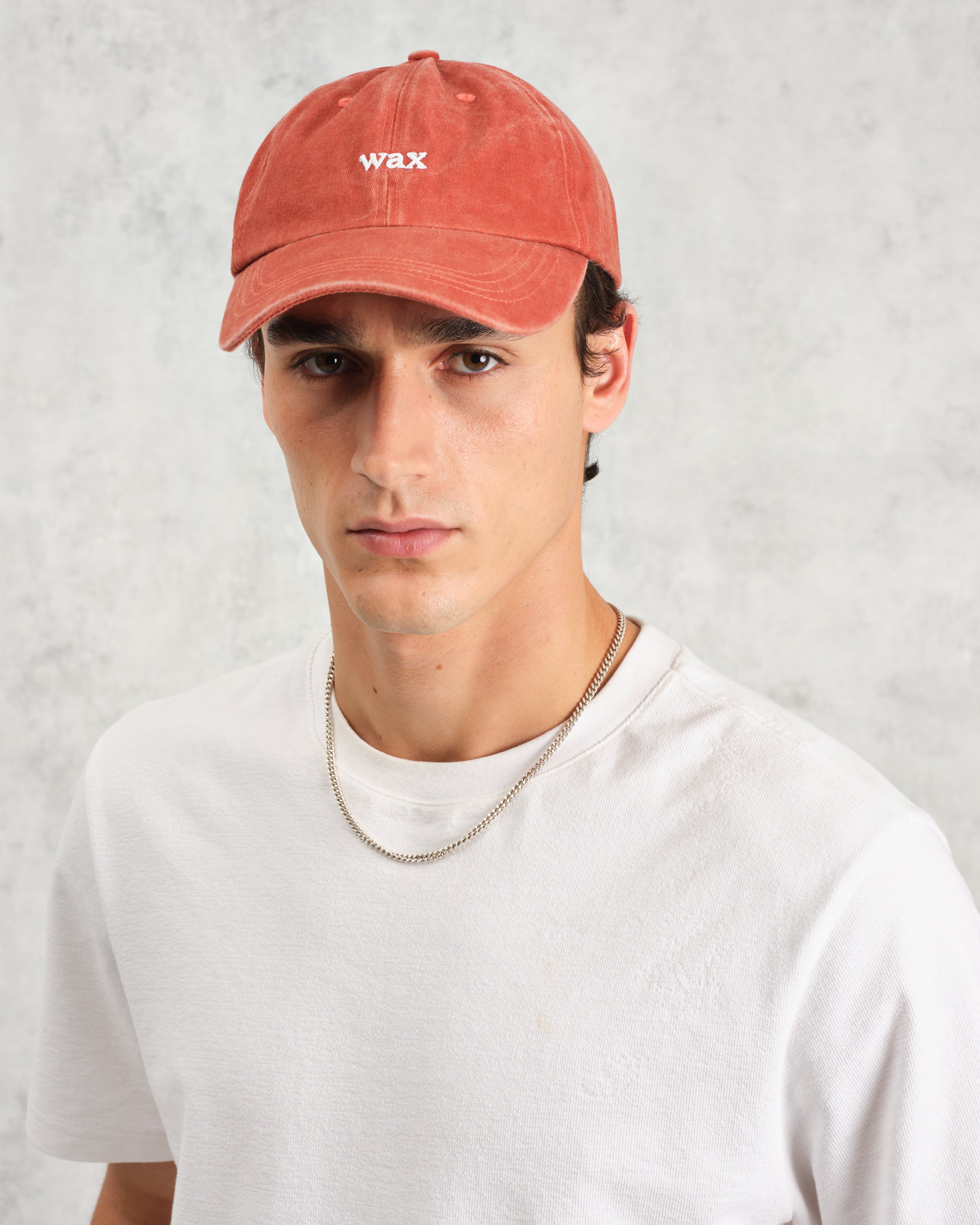 Spencer - Washed Red Cotton Sports Cap