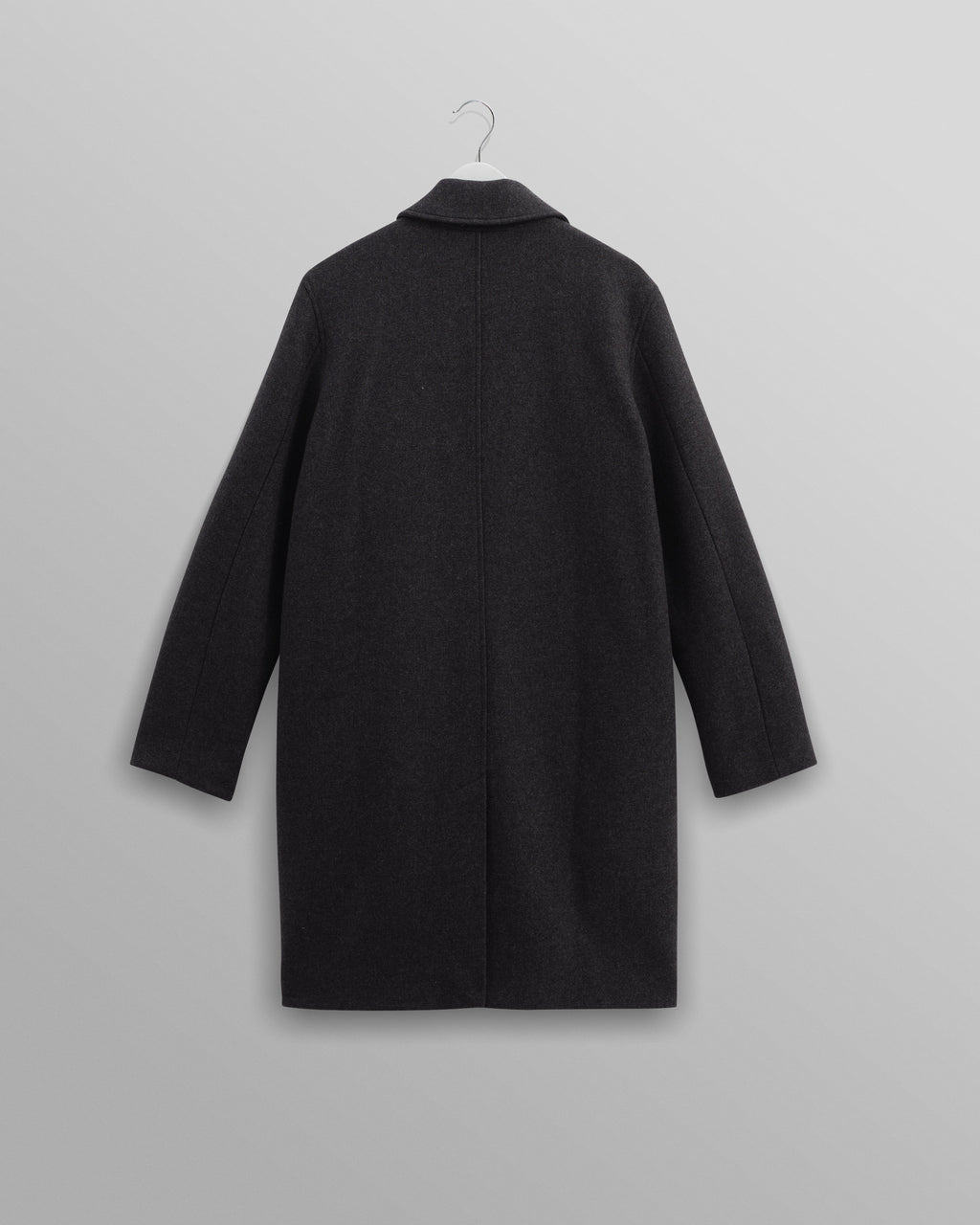 Stan - Charcoal Twill Wool Car Coat