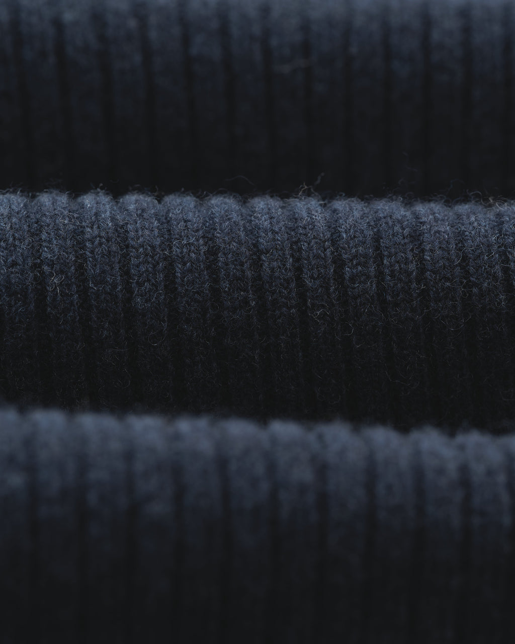 Stanley - Navy Rib-Knit Wool Jumper