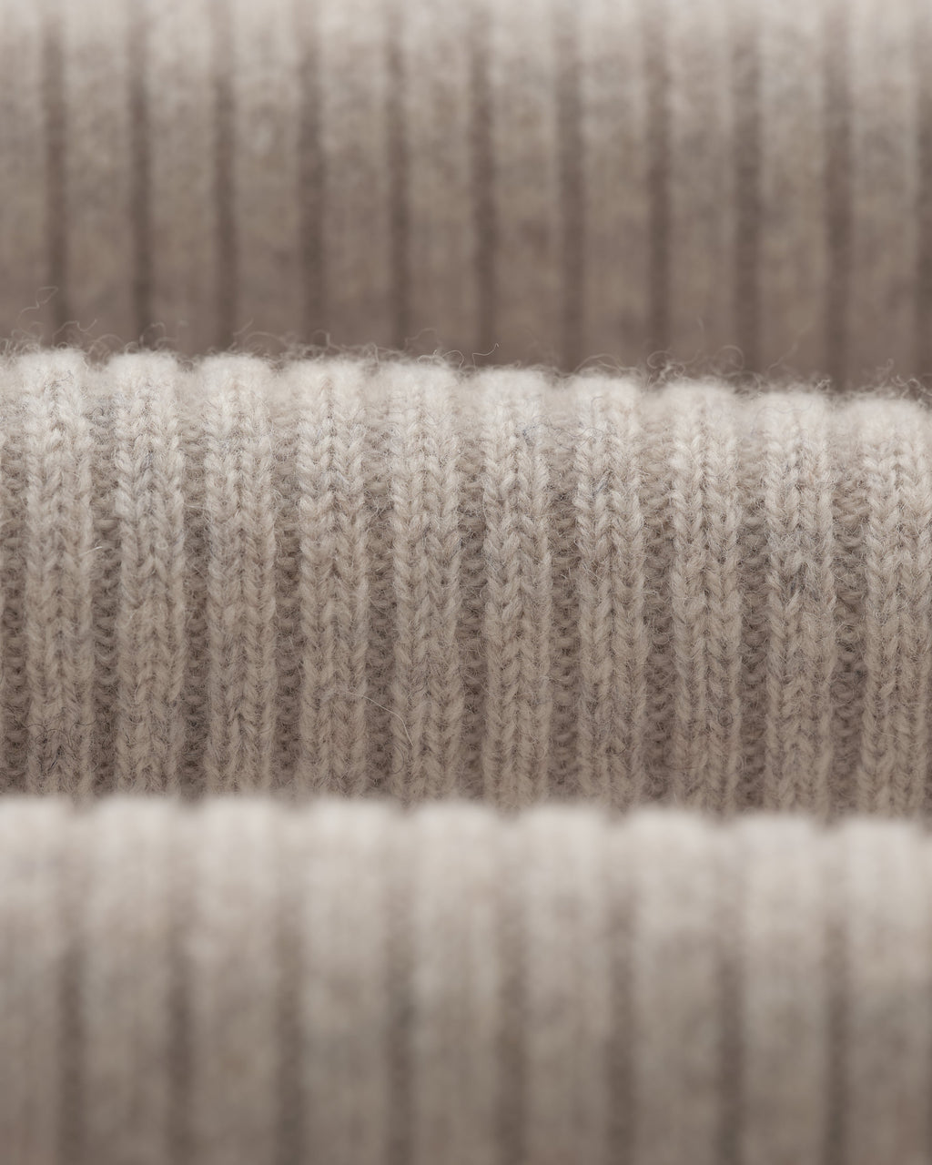 Stanley - Oatmeal Rib-Knit Wool Jumper