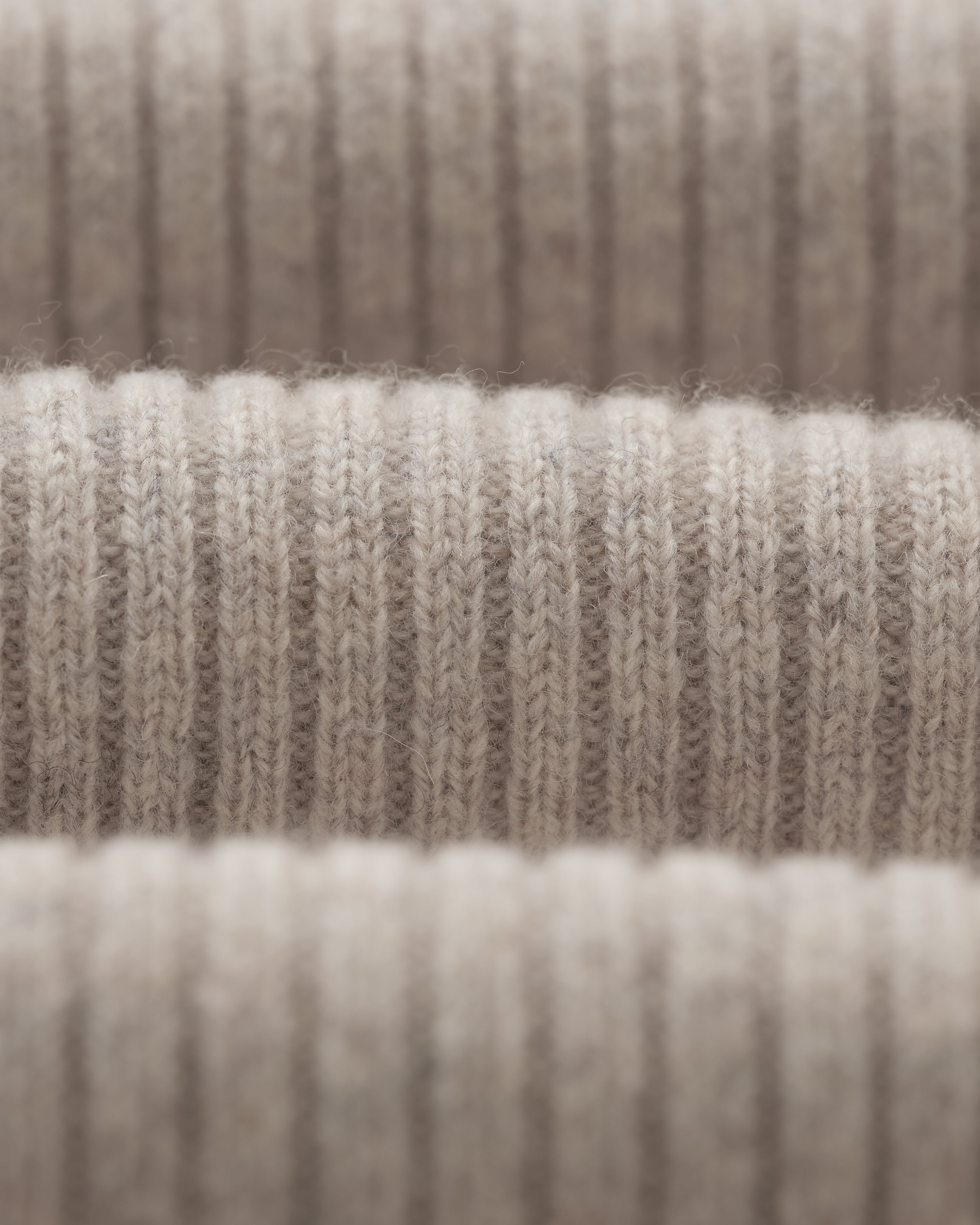 Stanley - Oatmeal Rib-Knit Wool Jumper