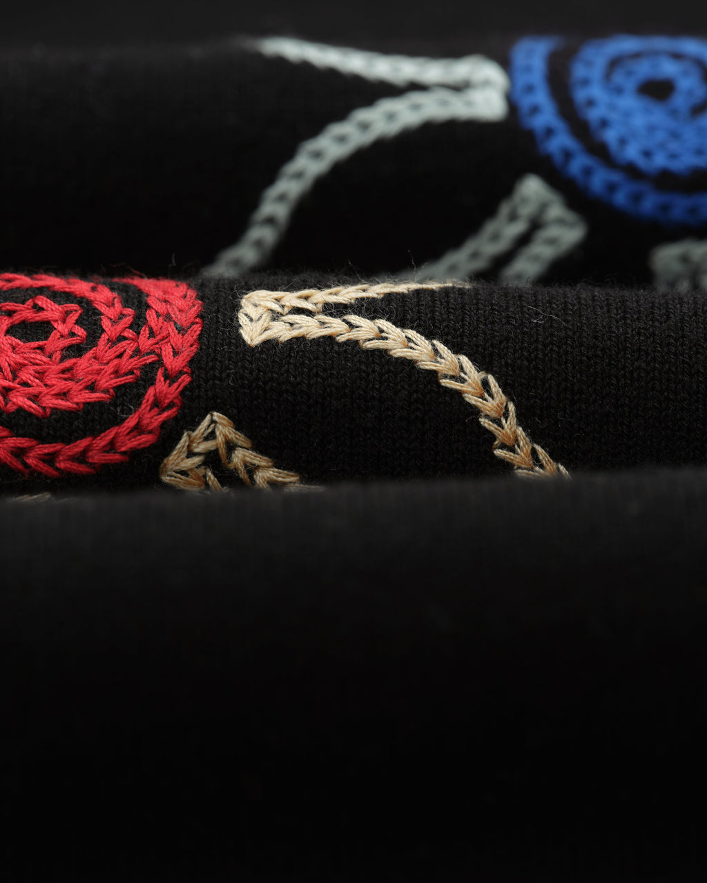 Tellaro - Black Embroidered Knitted Cotton Polo