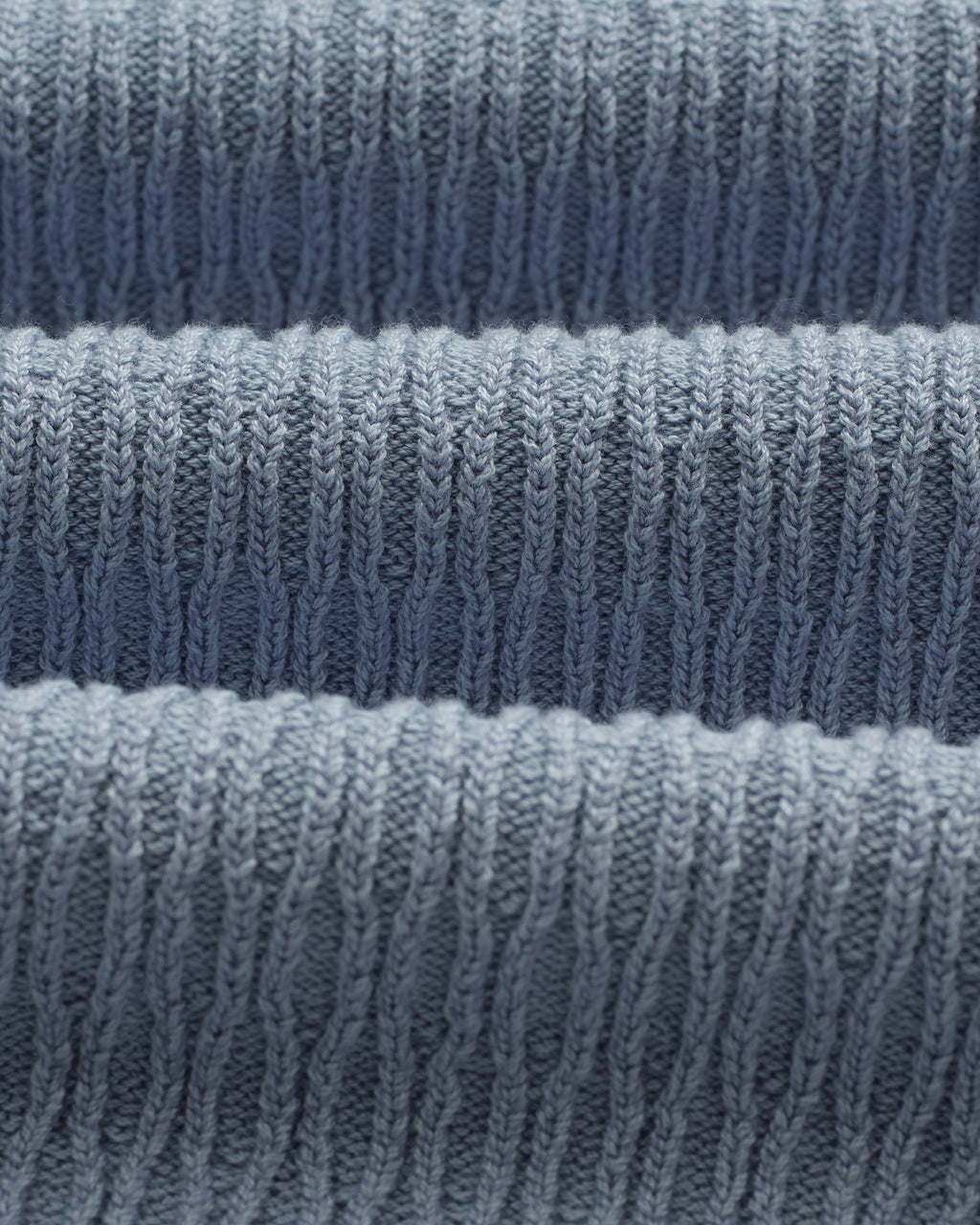 Tellaro - Blue Honeycomb Knitted Cotton Polo Shirt