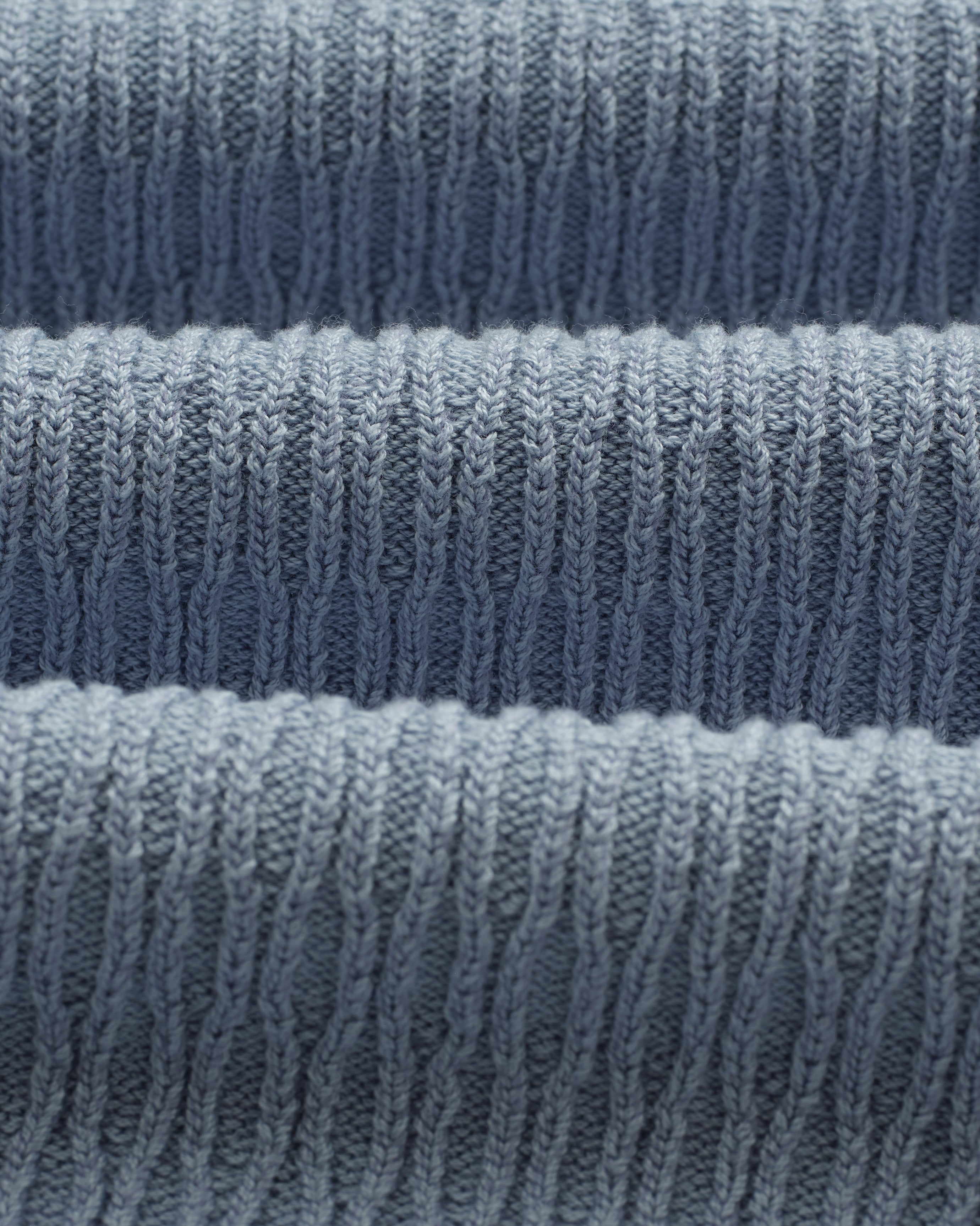 Tellaro - Blue Honeycomb Knitted Cotton Polo Shirt