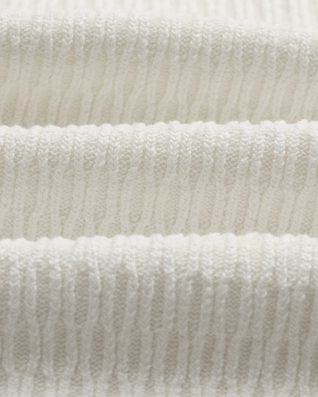 Tellaro - Ecru Honeycomb Knitted Cotton Polo Shirt