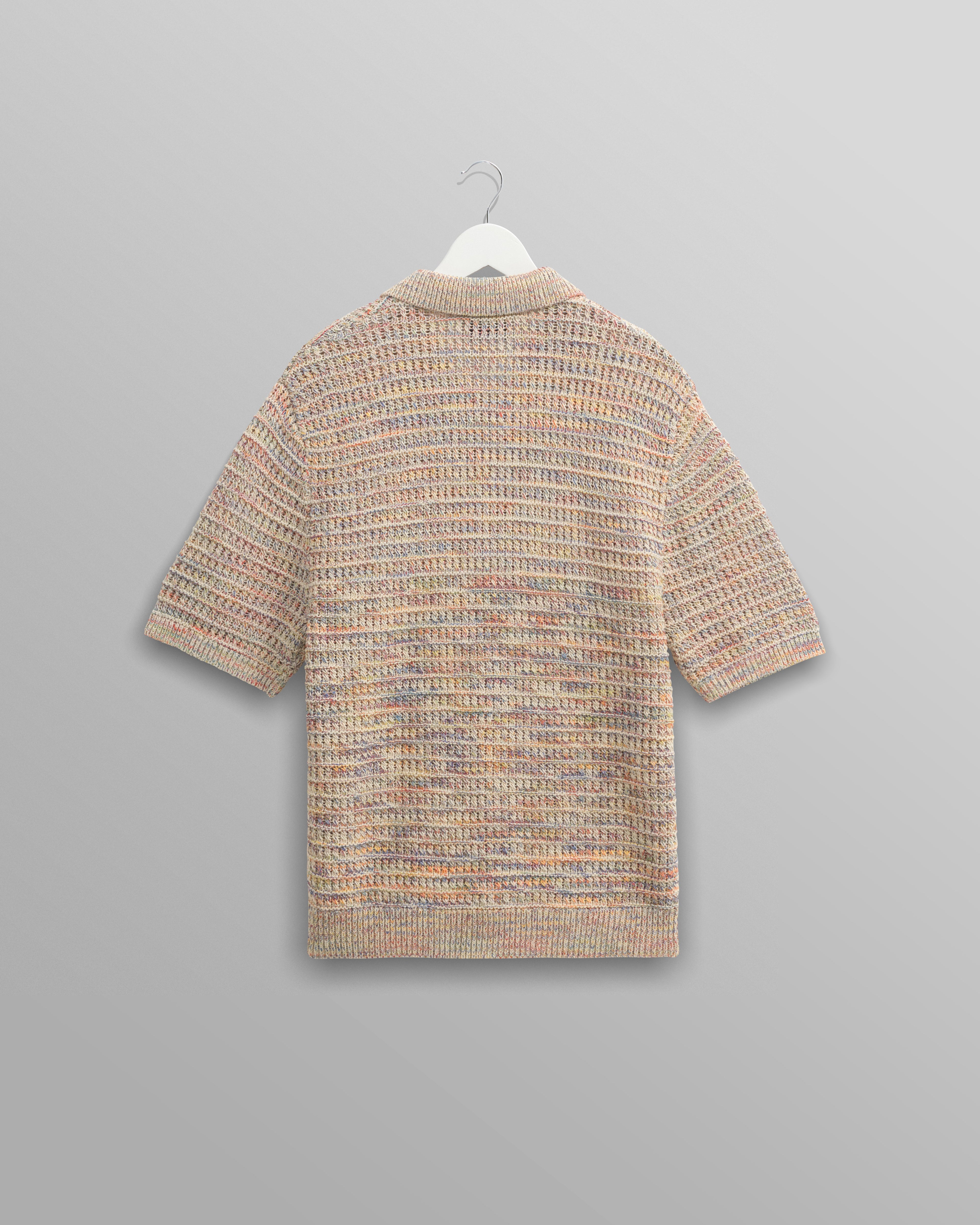 Tellaro - Multicolour Twist Knitted Cotton Polo Shirt
