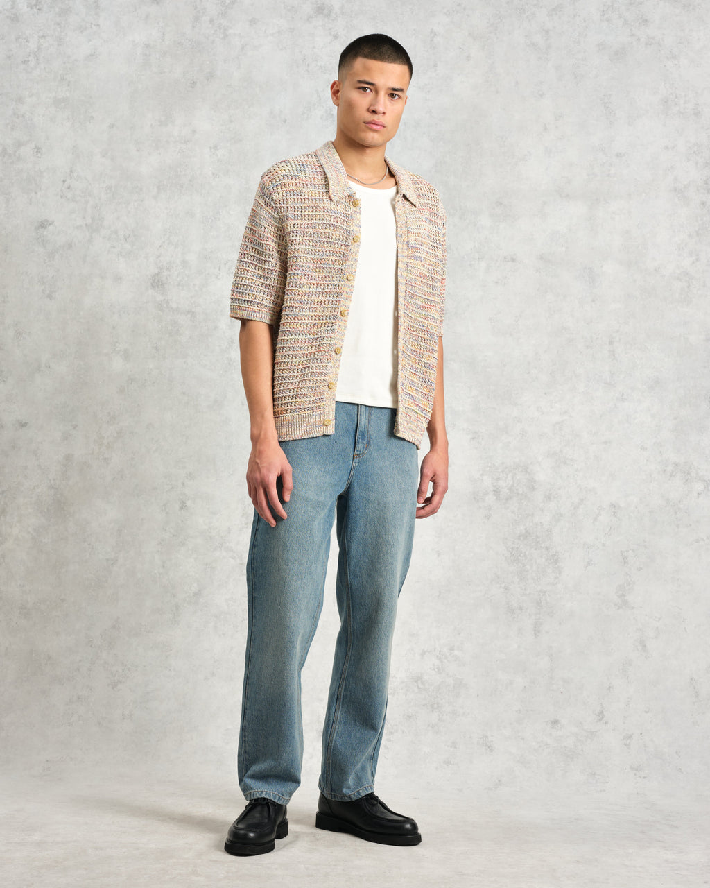 Tellaro - Multicolour Twist Knitted Cotton Polo Shirt