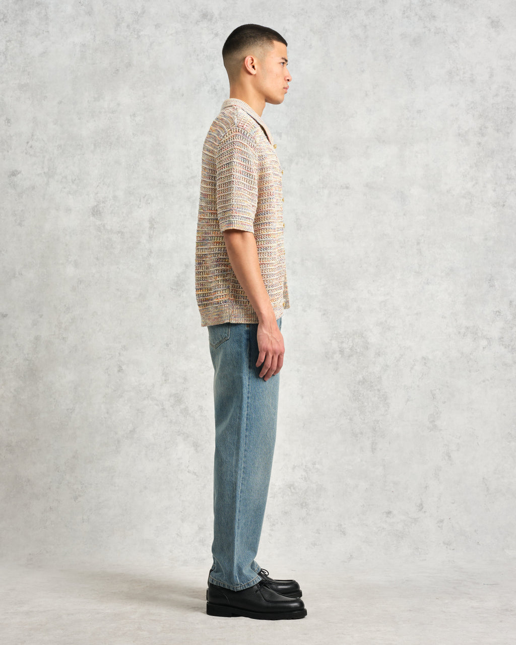 Tellaro - Multicolour Twist Knitted Cotton Polo Shirt