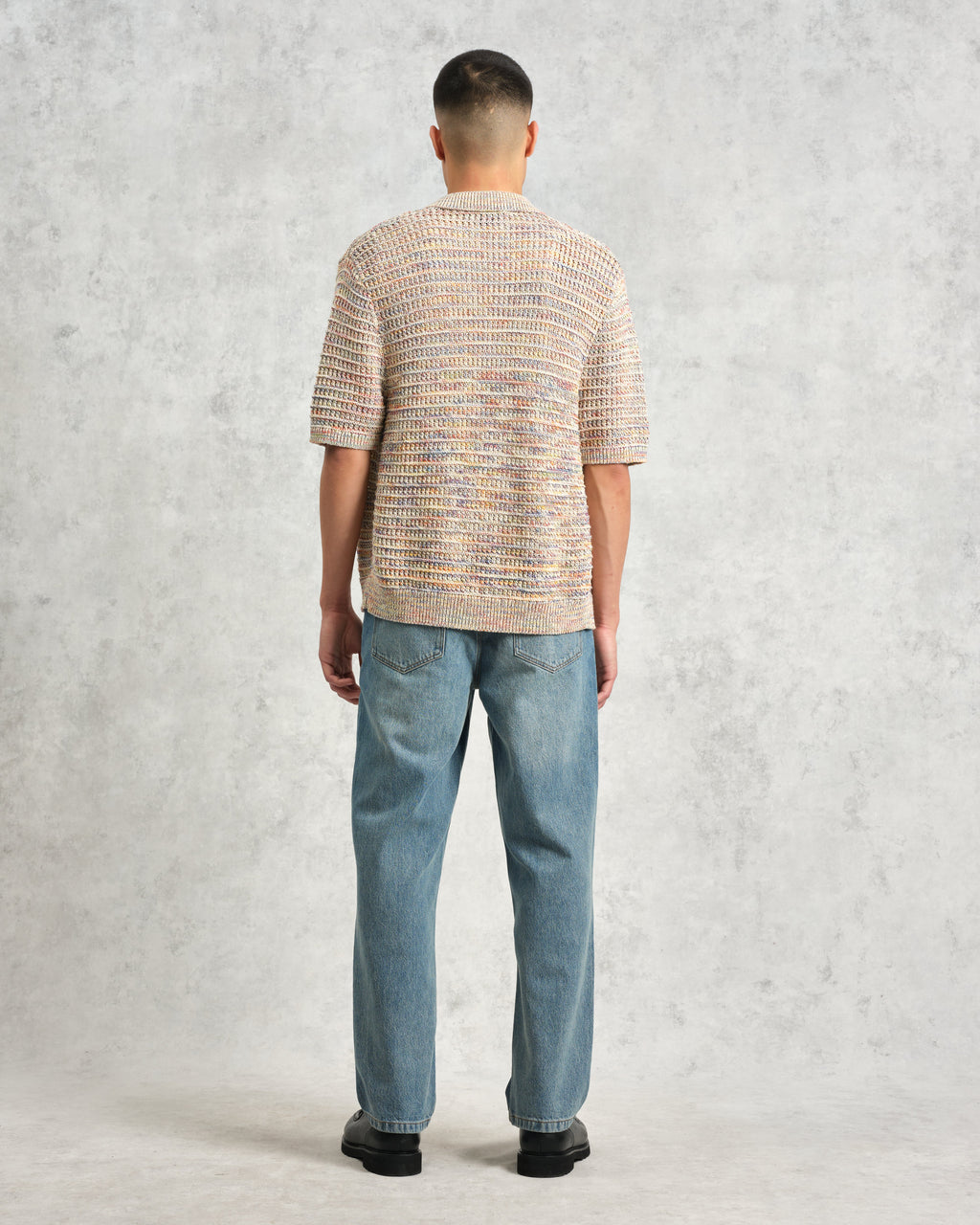 Tellaro - Multicolour Twist Knitted Cotton Polo Shirt