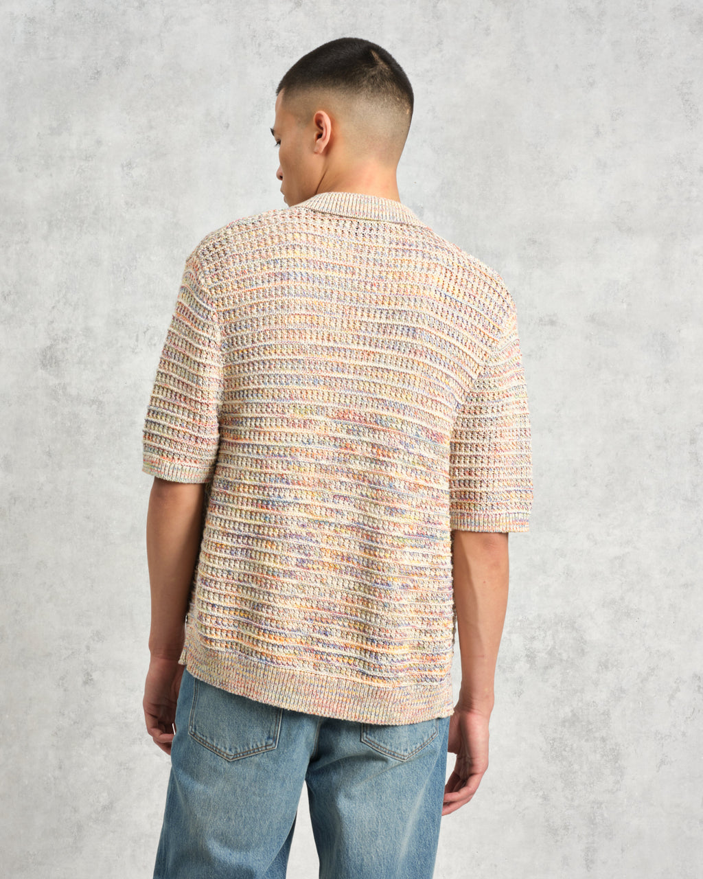 Tellaro - Multicolour Twist Knitted Cotton Polo Shirt