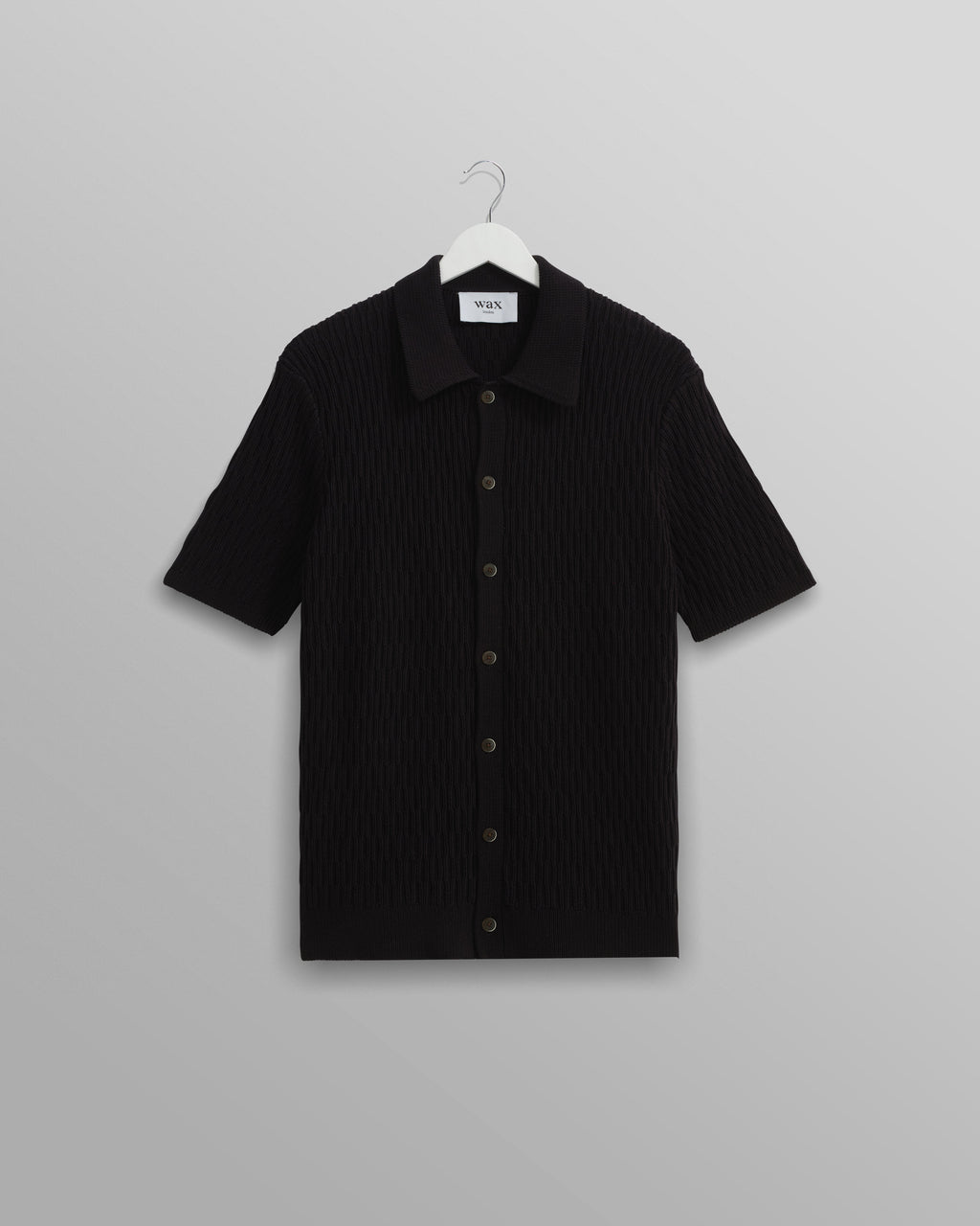 Tellaro - Navy Honeycomb Knitted Cotton Polo Shirt