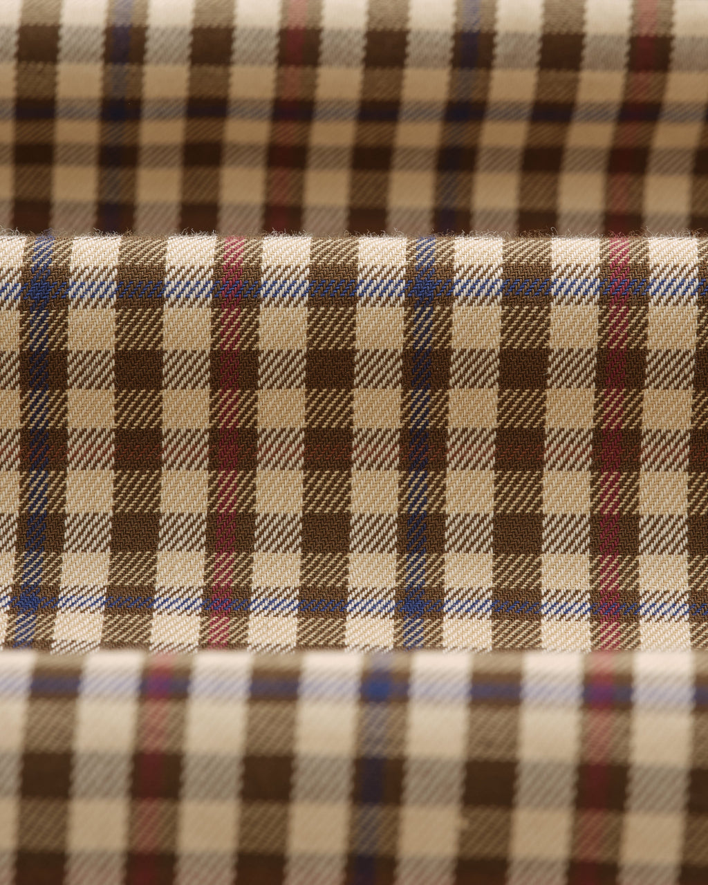 Trin - Beige Check Cotton Shirt