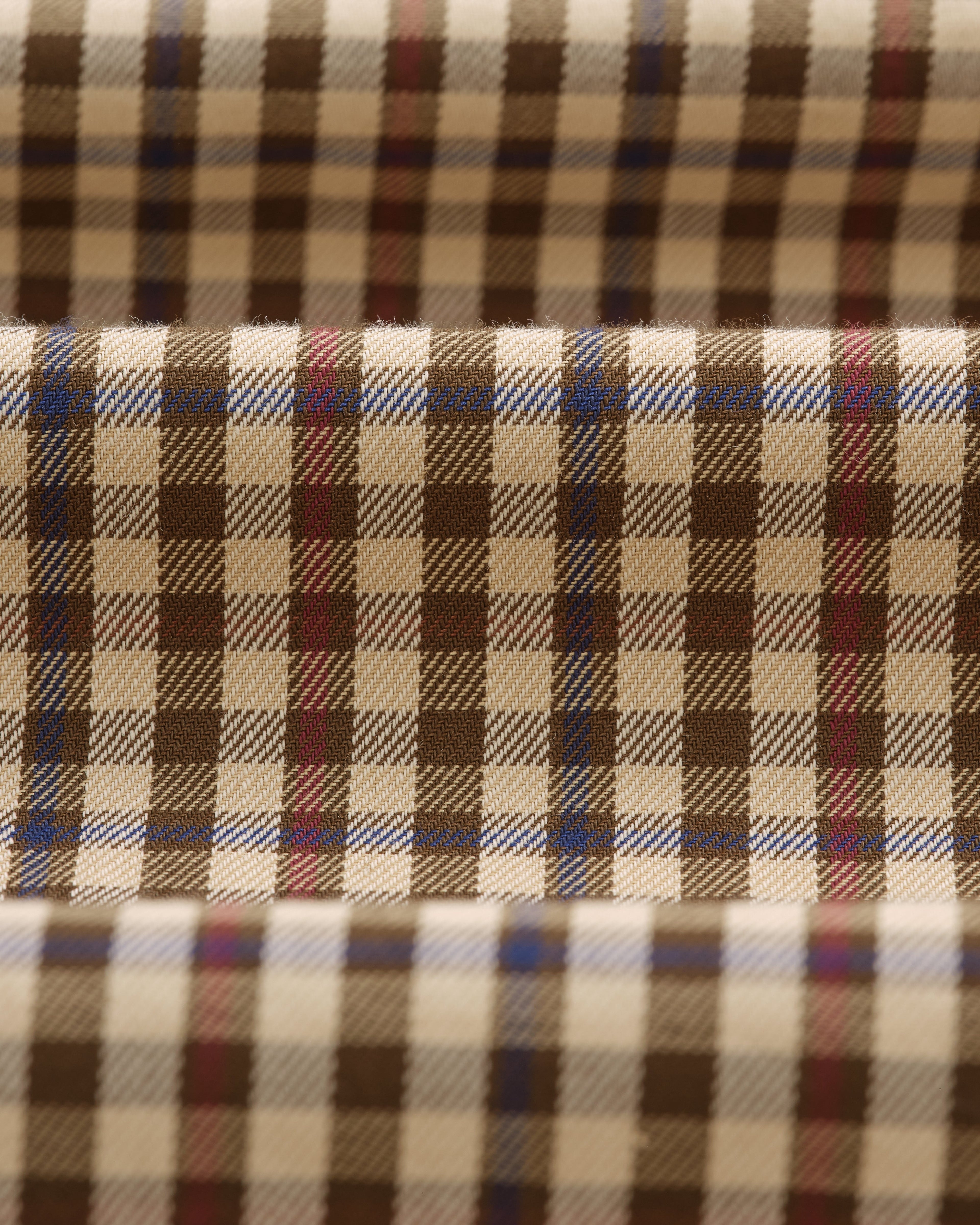 Trin - Beige Check Cotton Shirt