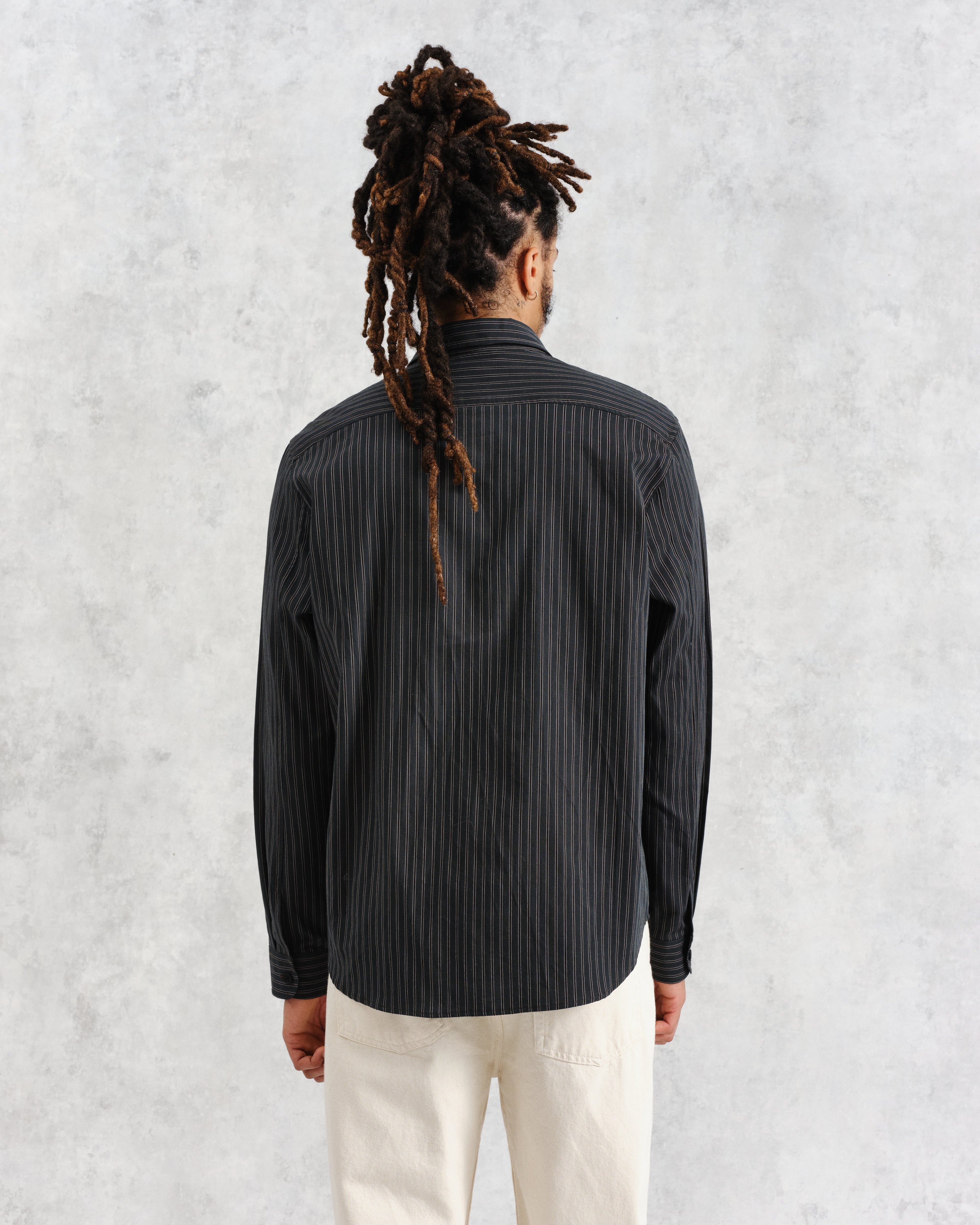 Trin - Green Striped Cotton Shirt