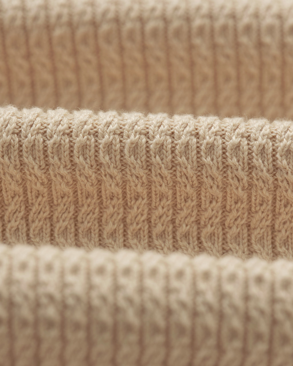 Tristan - Sand Cable Stitch Knitted Shirt