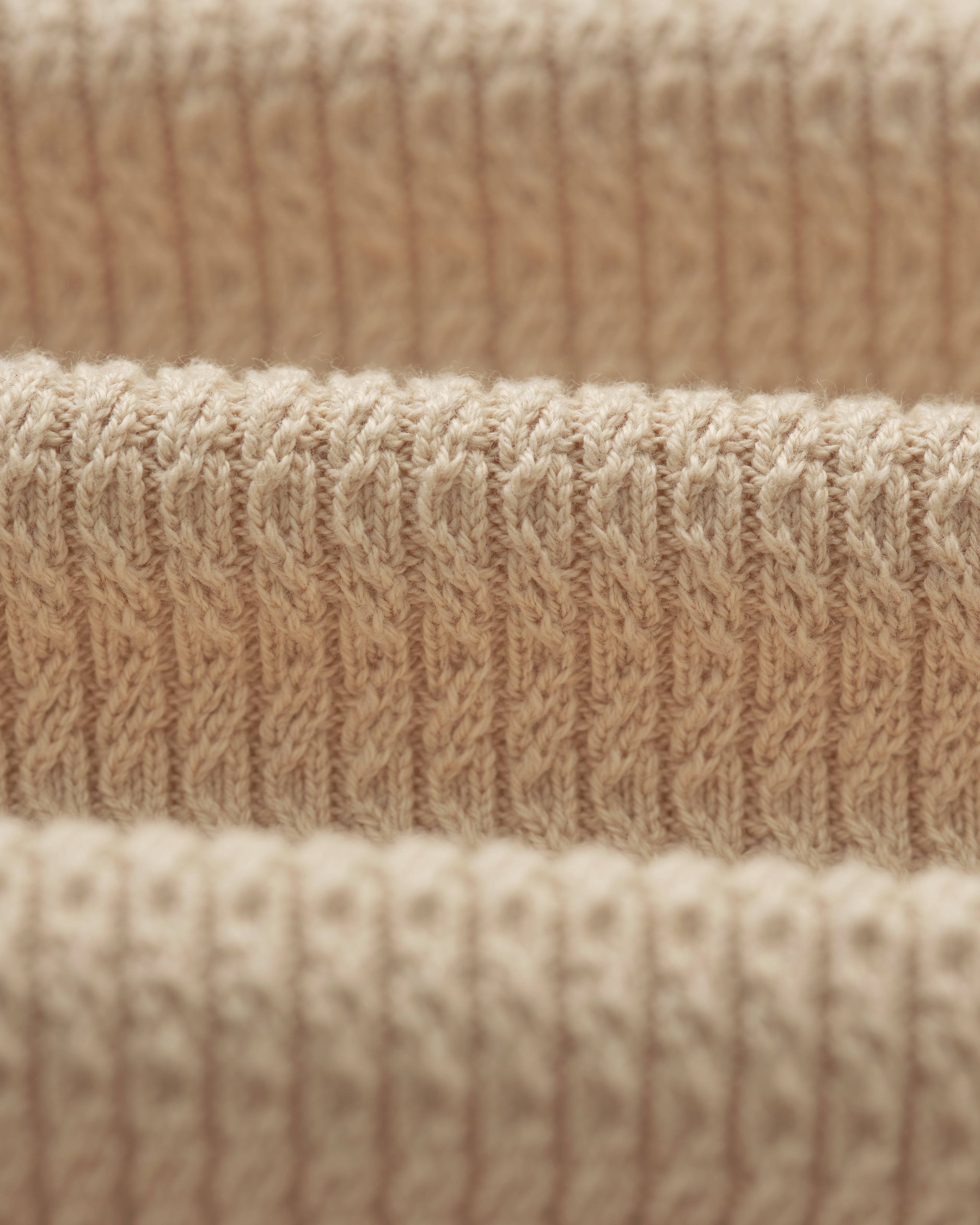 Tristan - Sand Cable Stitch Knitted Shirt