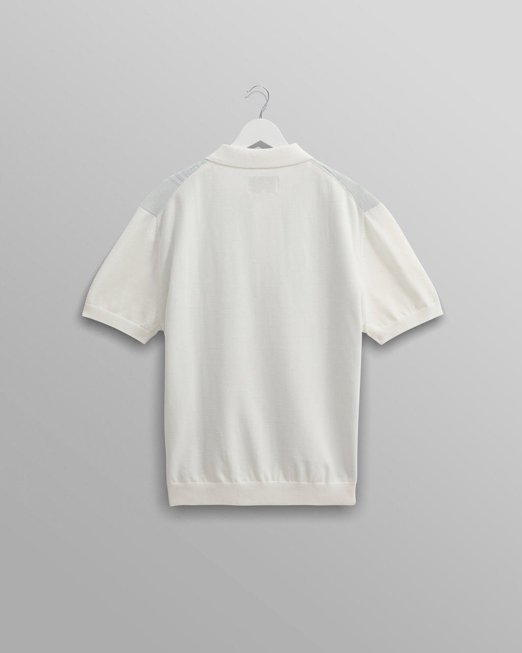 Turin - Blue And Ecru Retro Stripe Knitted Cotton Polo