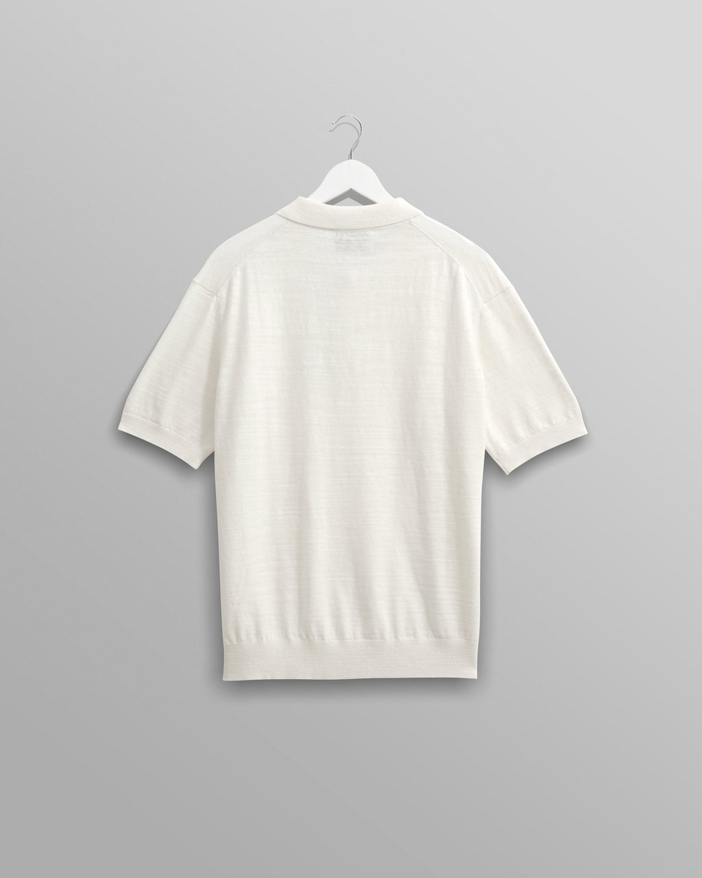Turin - Ecru Slub Knitted Cotton-Linen Polo