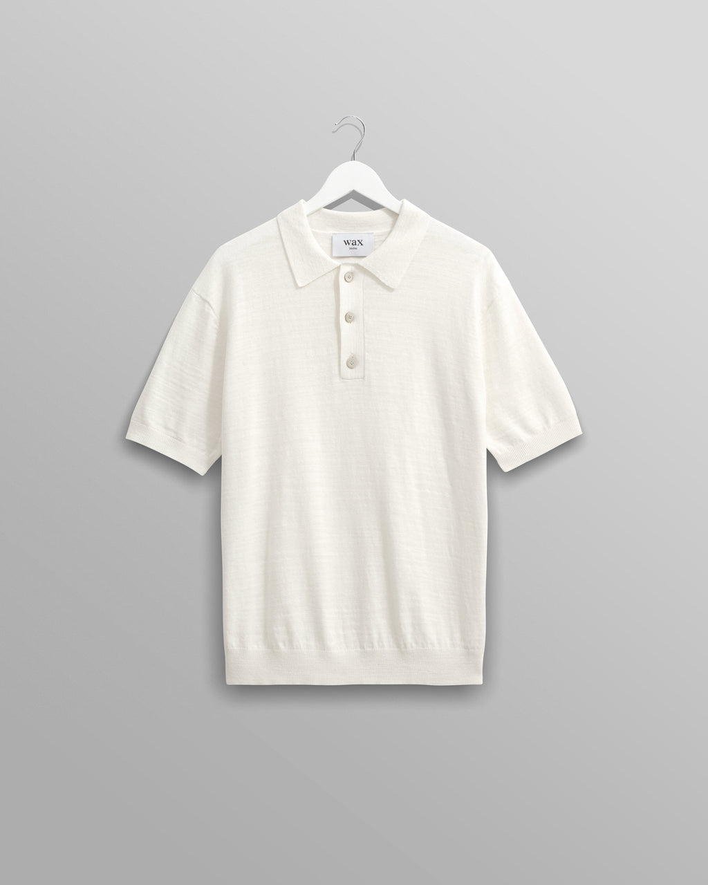 Turin - Ecru Slub Knitted Cotton-Linen Polo