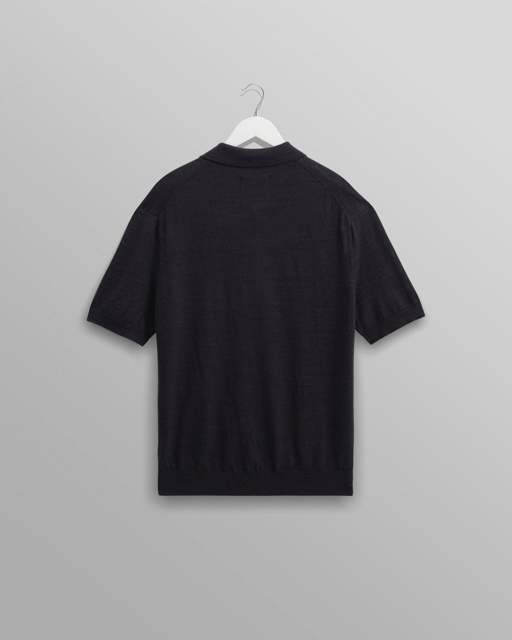 Turin - Navy Slub Knitted Cotton-Linen Polo