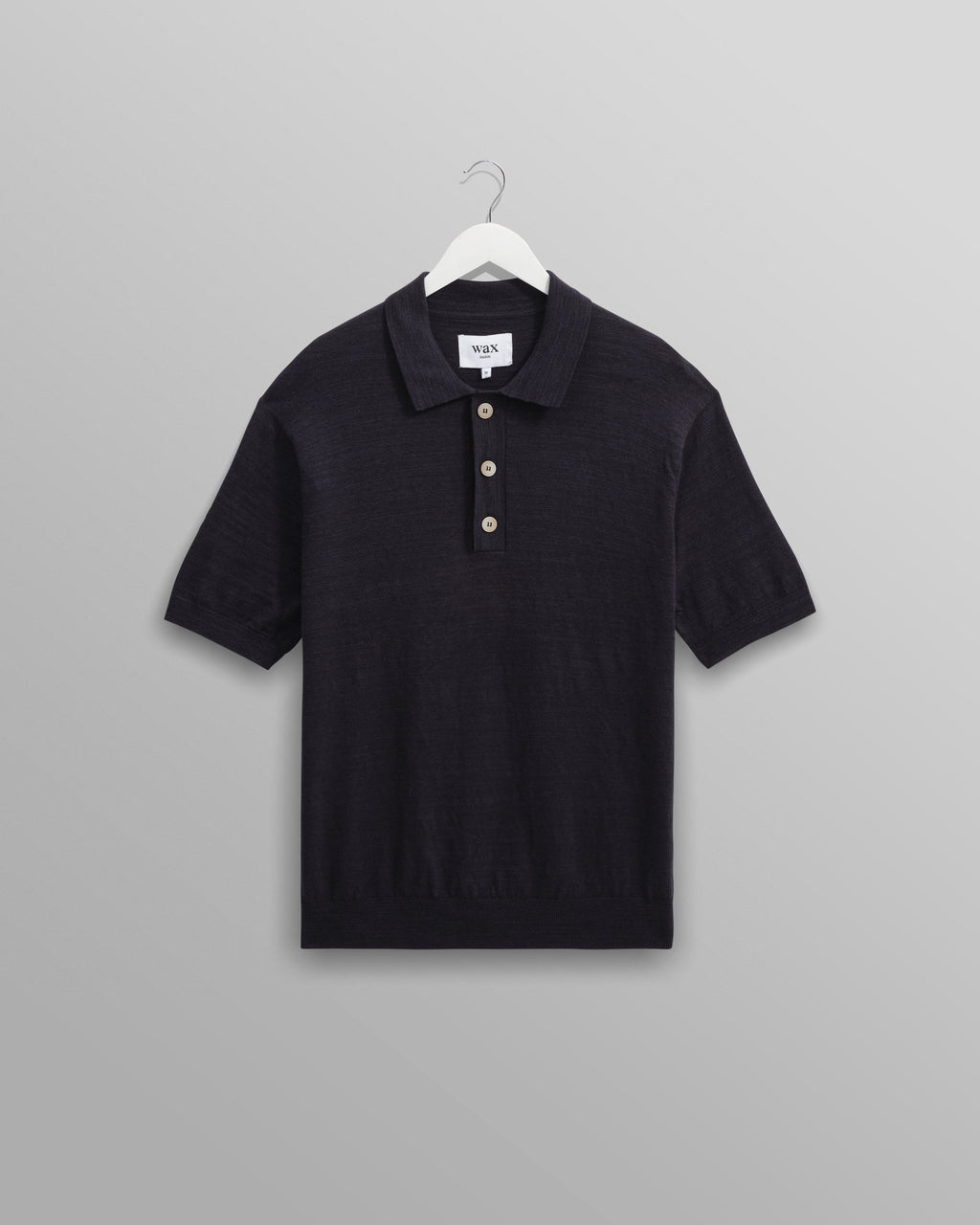 Turin - Navy Slub Knitted Cotton-Linen Polo