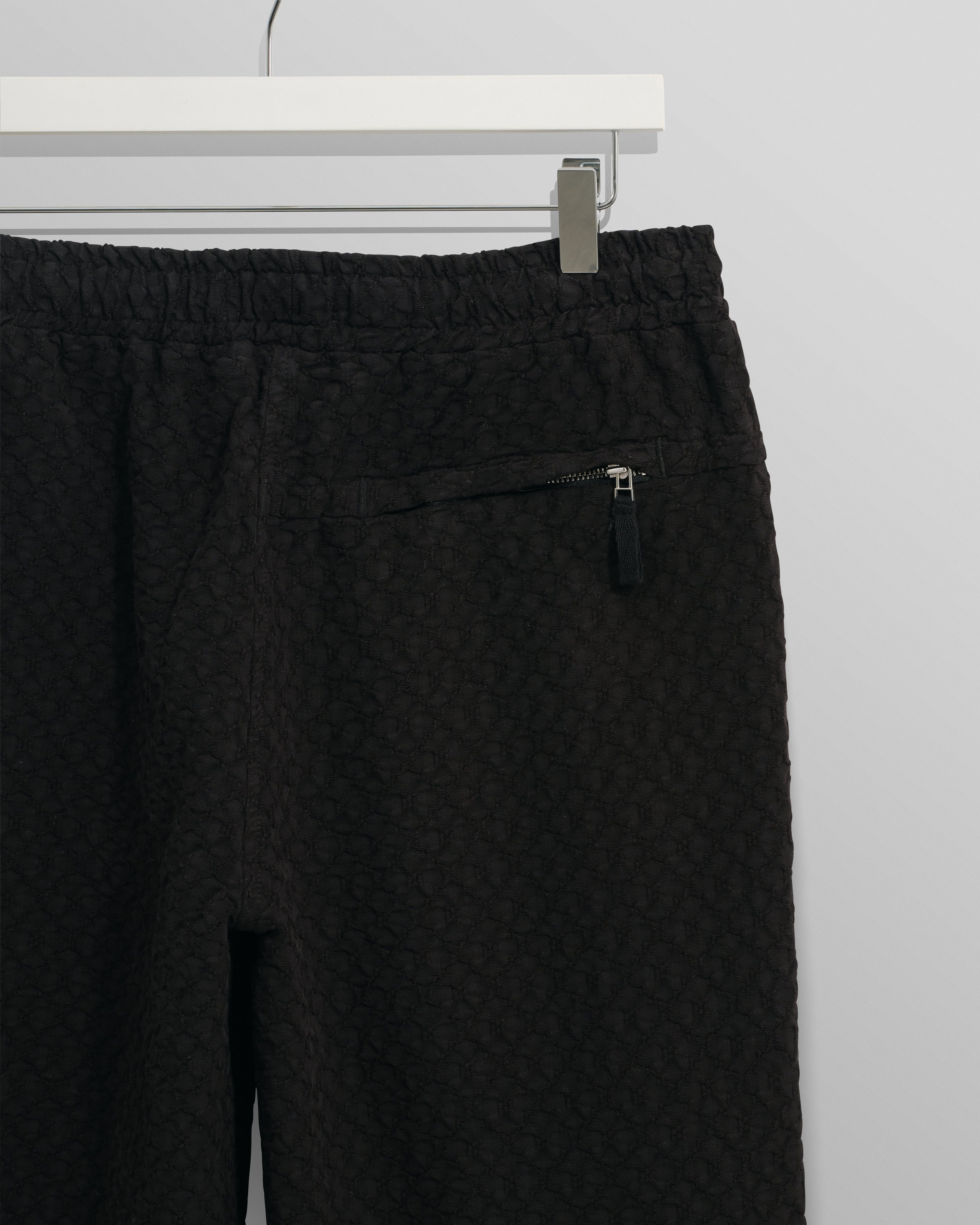 Tyne - Black Floral Diamond Cotton Trousers
