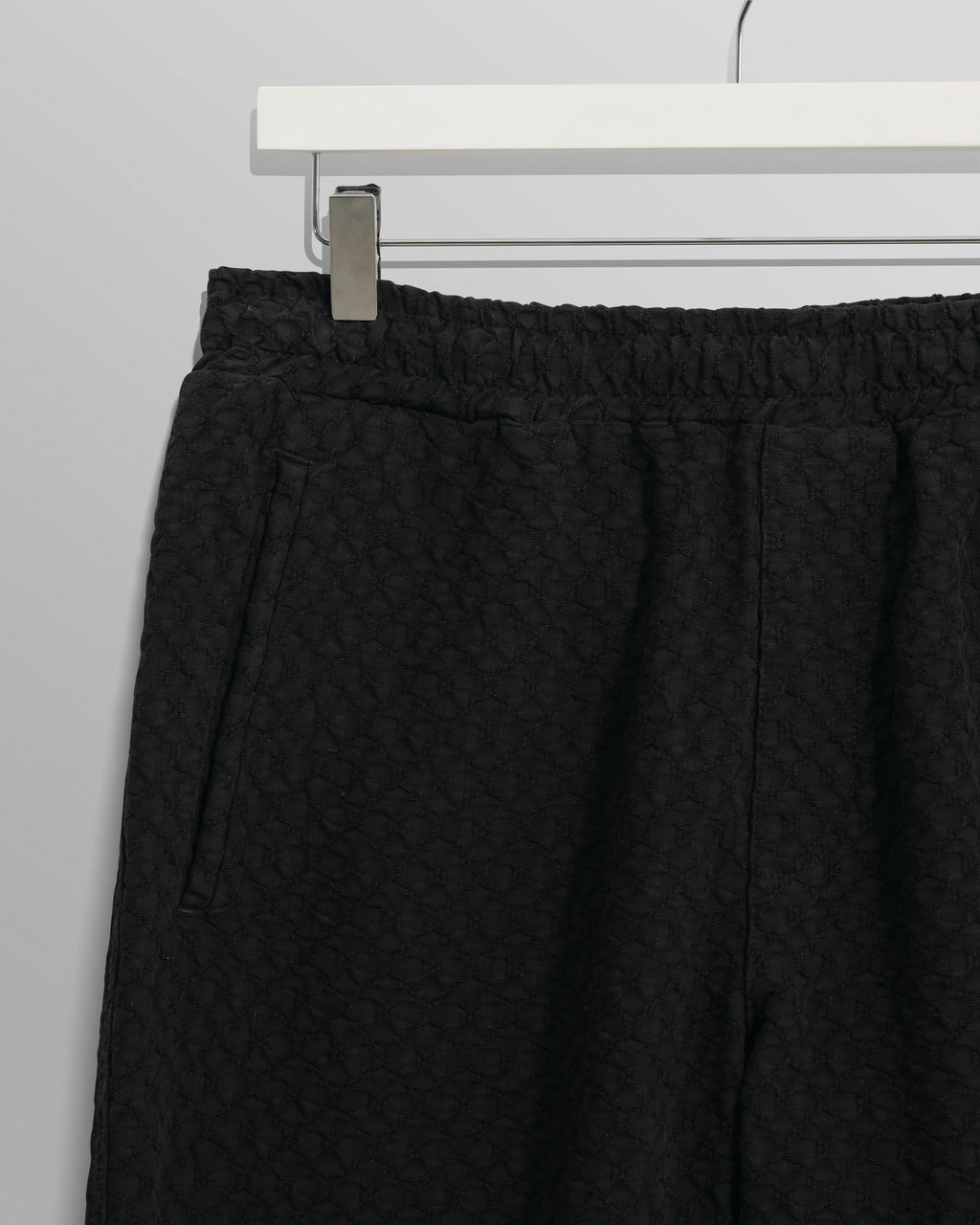 Tyne - Black Floral Diamond Cotton Trousers